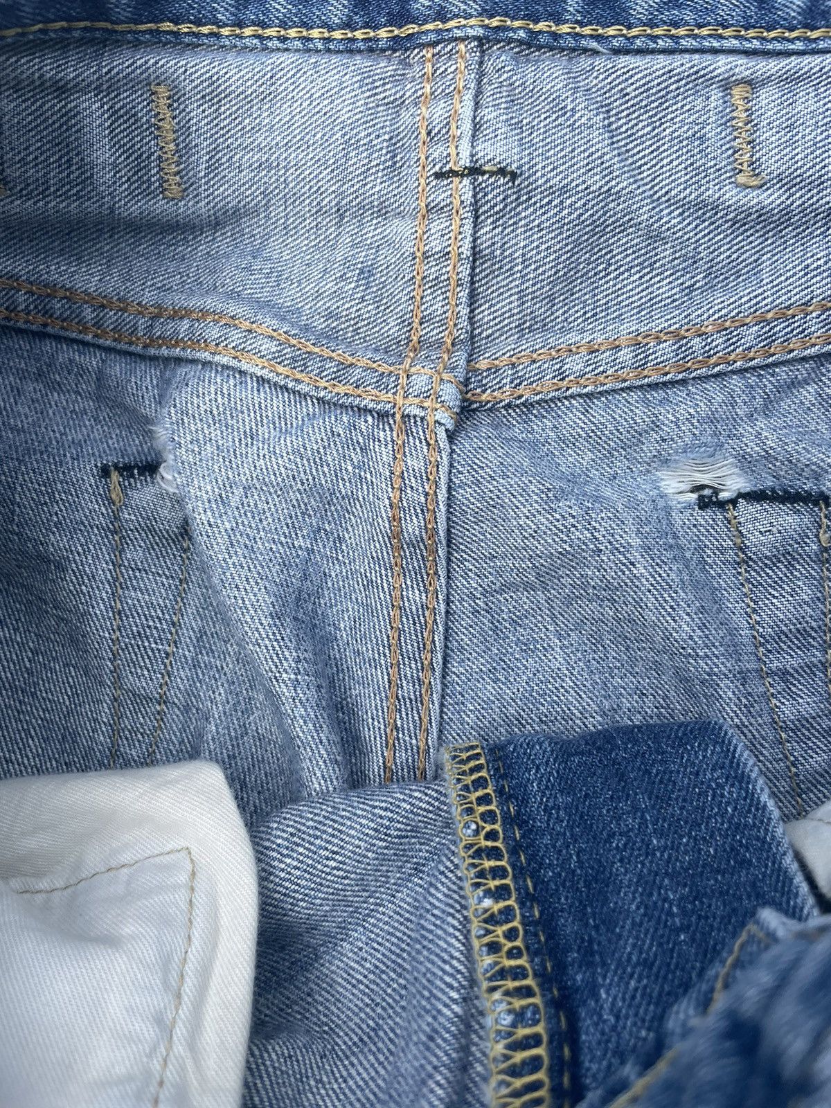 Edwin × Vintage Vintage Edwin 505ZX Aging Distressed Denim Size US 33 - 24 Thumbnail