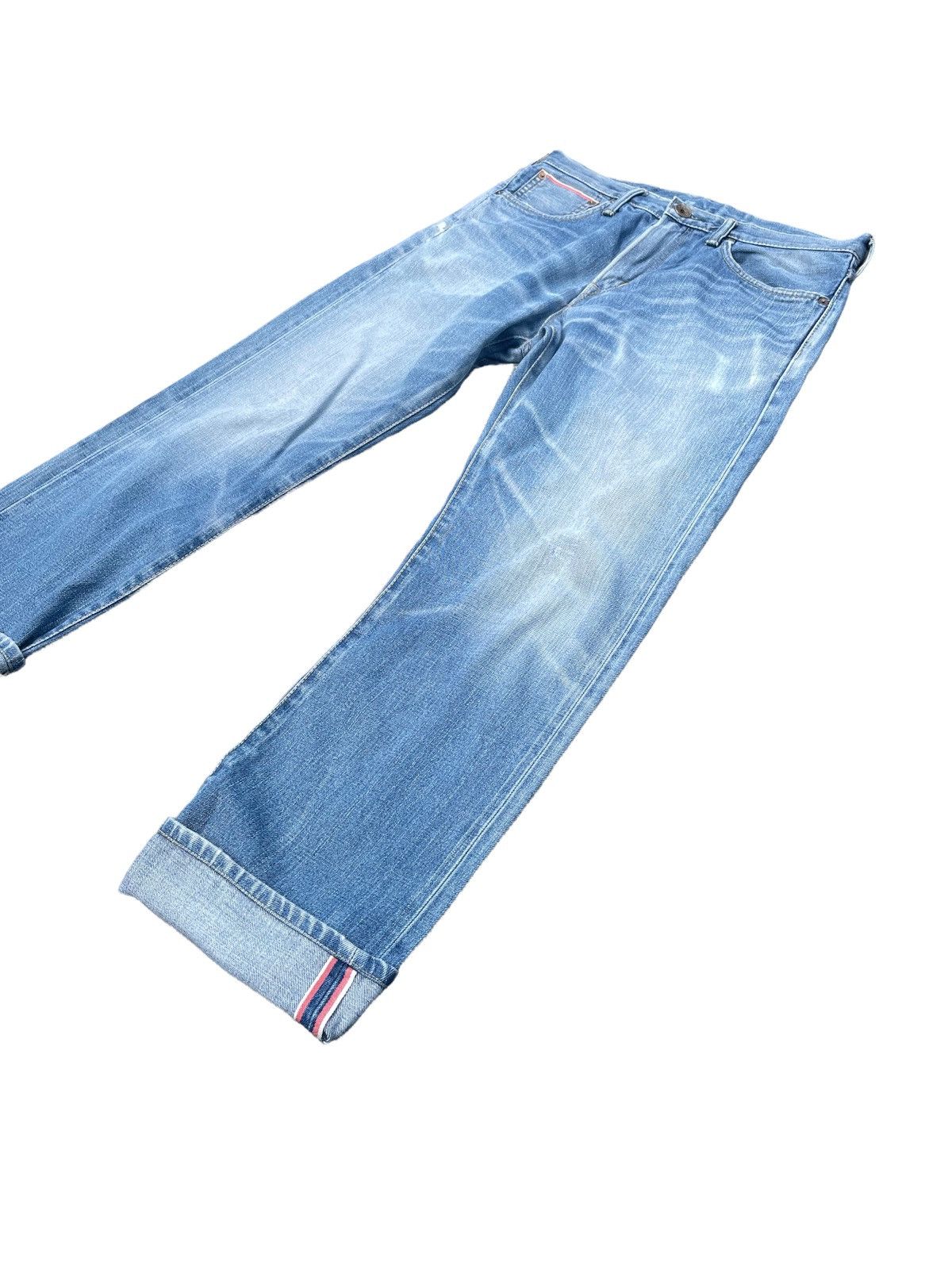 Edwin × Vintage Vintage Edwin 505ZX Aging Distressed Denim Size US 33 - 3 Thumbnail