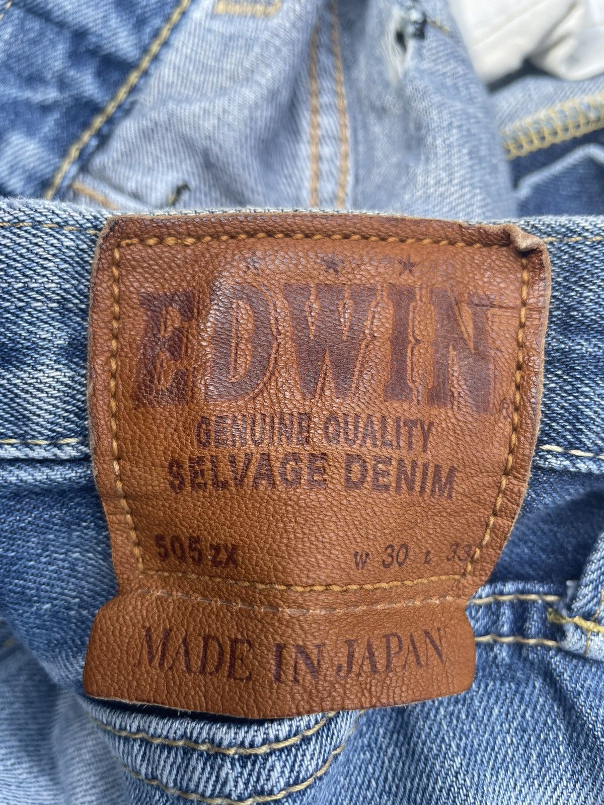 Edwin × Vintage Vintage Edwin 505ZX Aging Distressed Denim Size US 33 - 20 Thumbnail