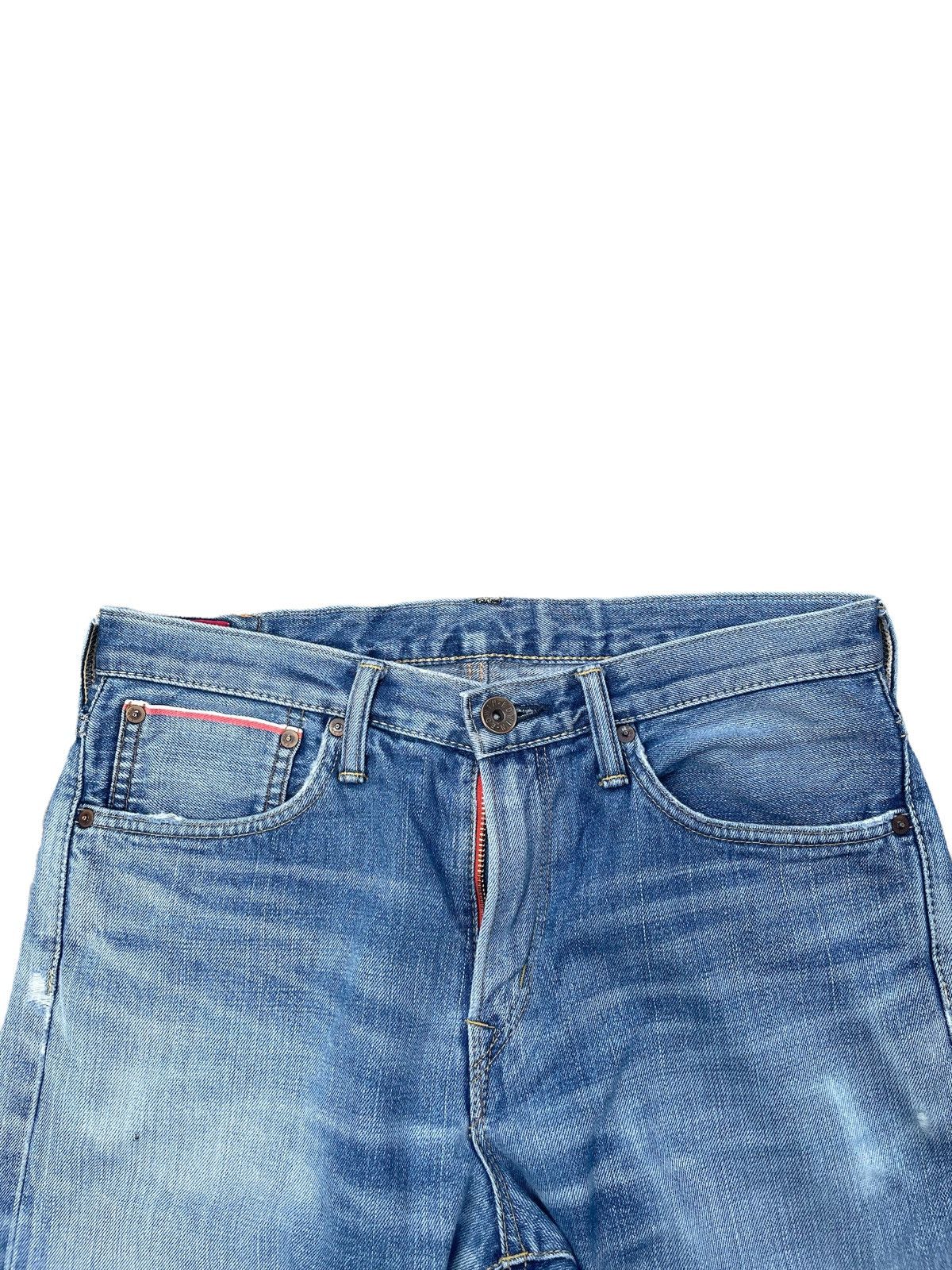 Edwin × Vintage Vintage Edwin 505ZX Aging Distressed Denim Size US 33 - 11 Thumbnail