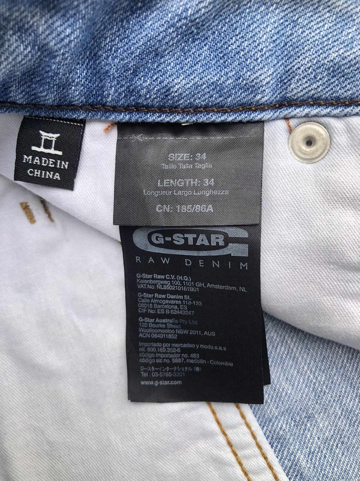 G-Star Rare🔥G Star Raw Denim Jeans Size US 35 - 10 Thumbnail