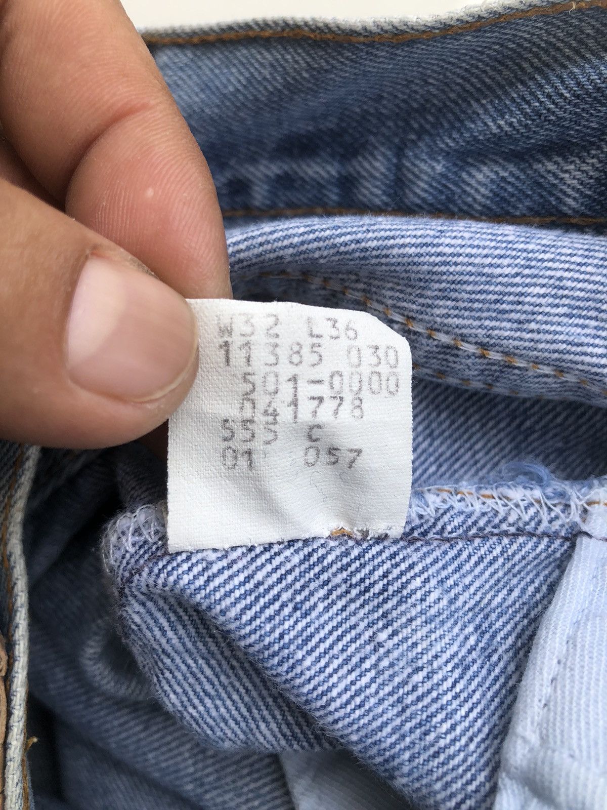 Jean Rare🔥Vintage 80s Levis 501 Light Wash Denim Jeans Size US 32 / EU 48 - 15 Thumbnail