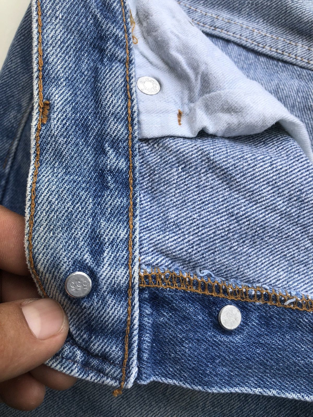 Jean Rare🔥Vintage 80s Levis 501 Light Wash Denim Jeans Size US 32 / EU 48 - 12 Thumbnail