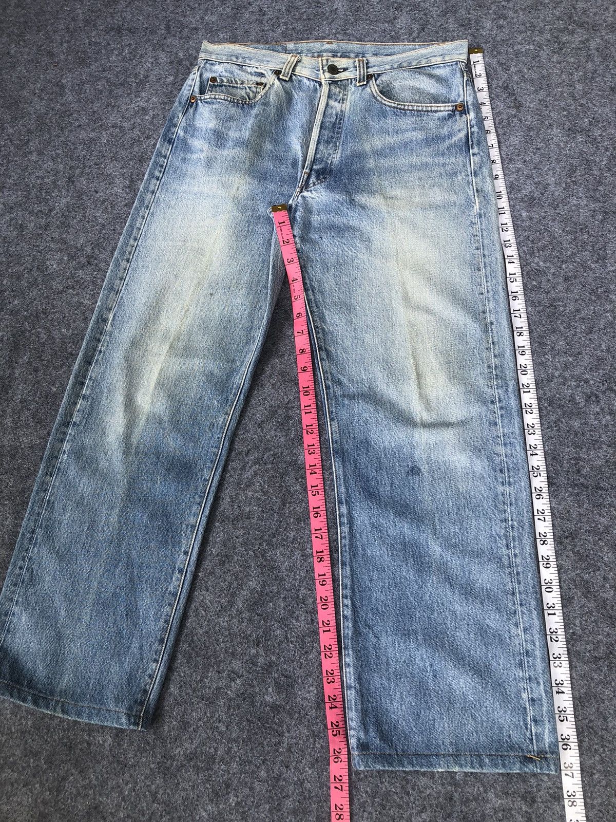 Jean Rare🔥Vintage 80s Levis 501 Light Wash Denim Jeans Size US 32 / EU 48 - 19 Thumbnail