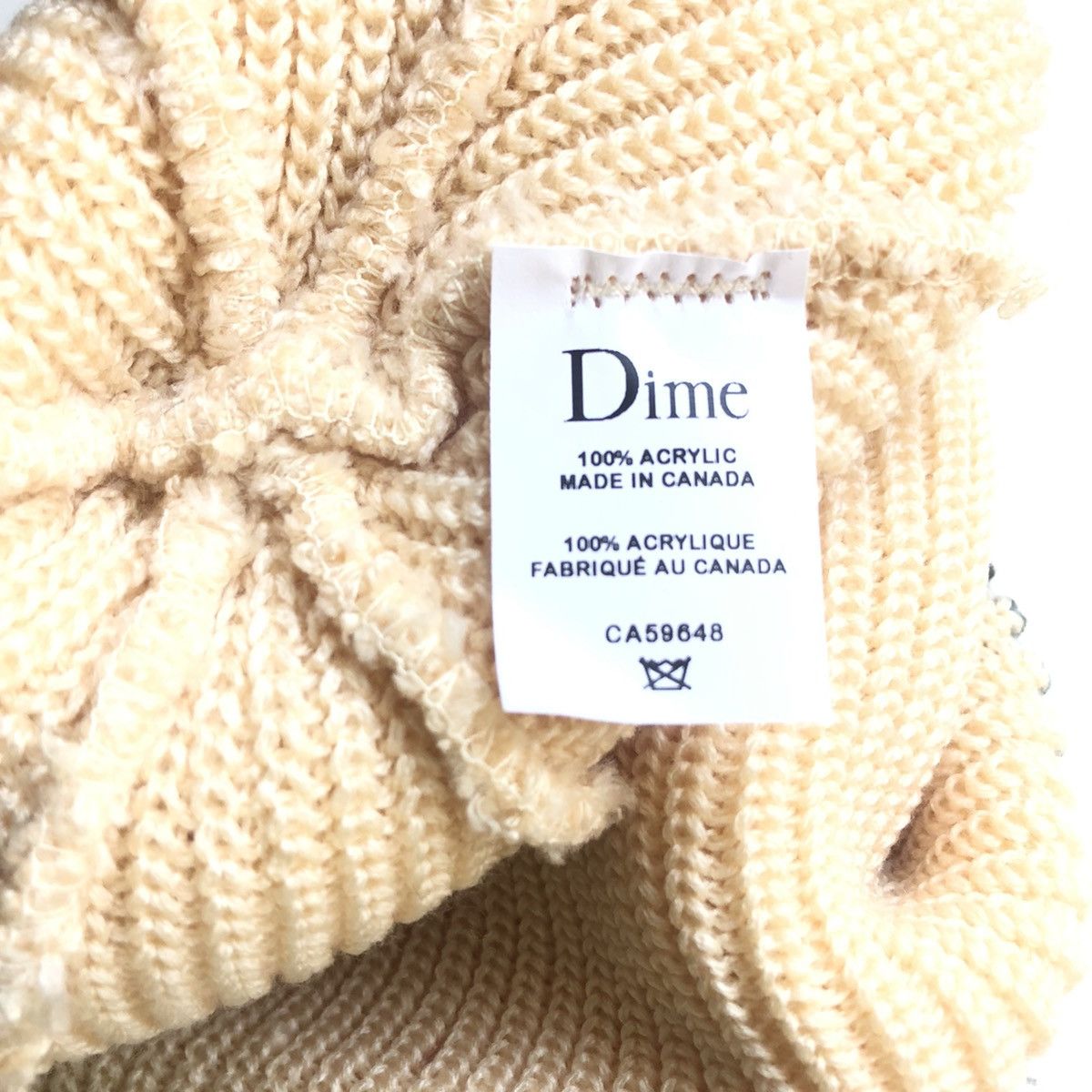 Dime Dime STRIPED Beanie BEIGE Size ONE SIZE - 3 Thumbnail