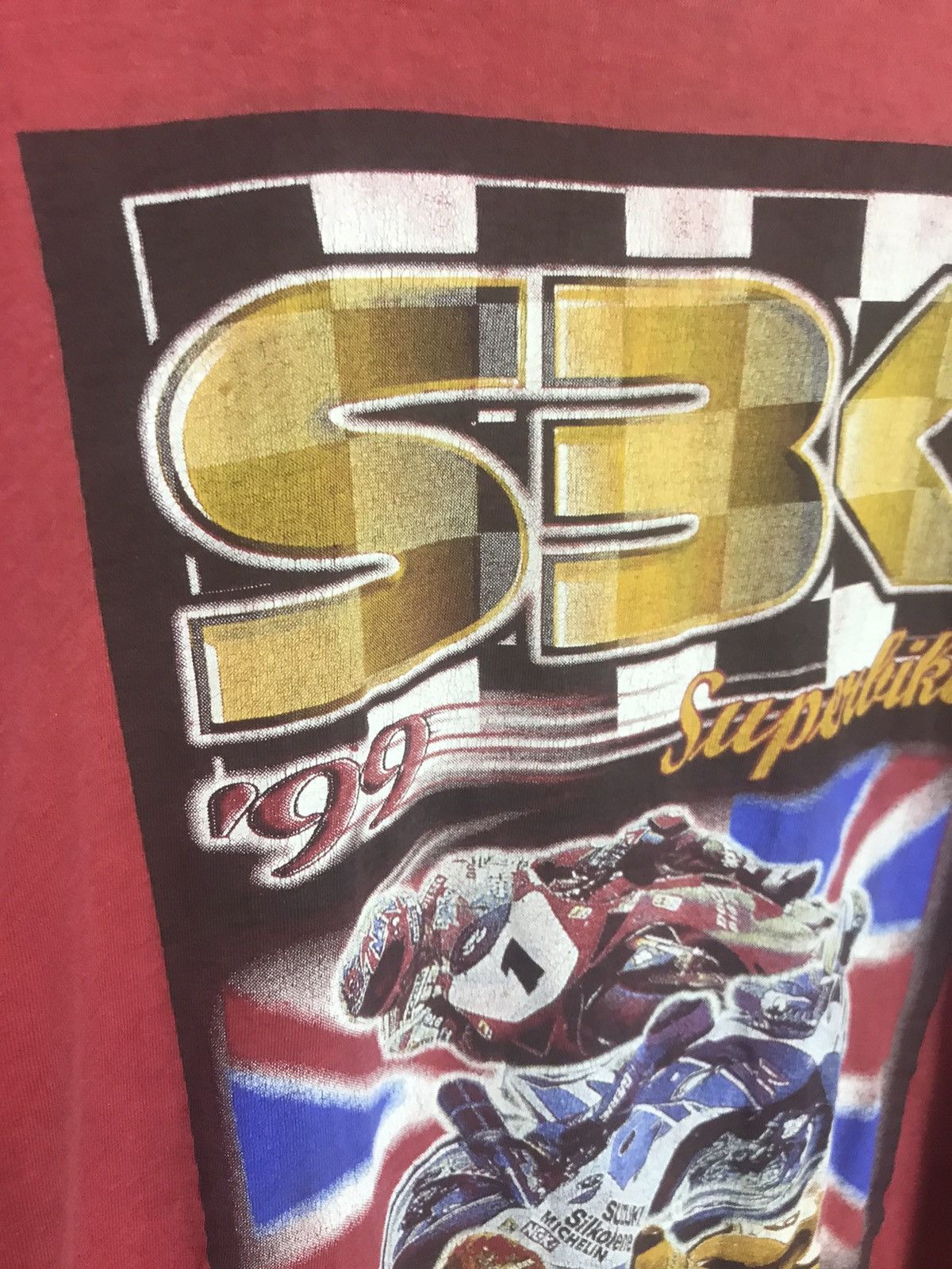 Vintage 1999 Vintage 90s Superbike world championships short t-shirt Size US XL / EU 56 / 4 - 4 Thumbnail