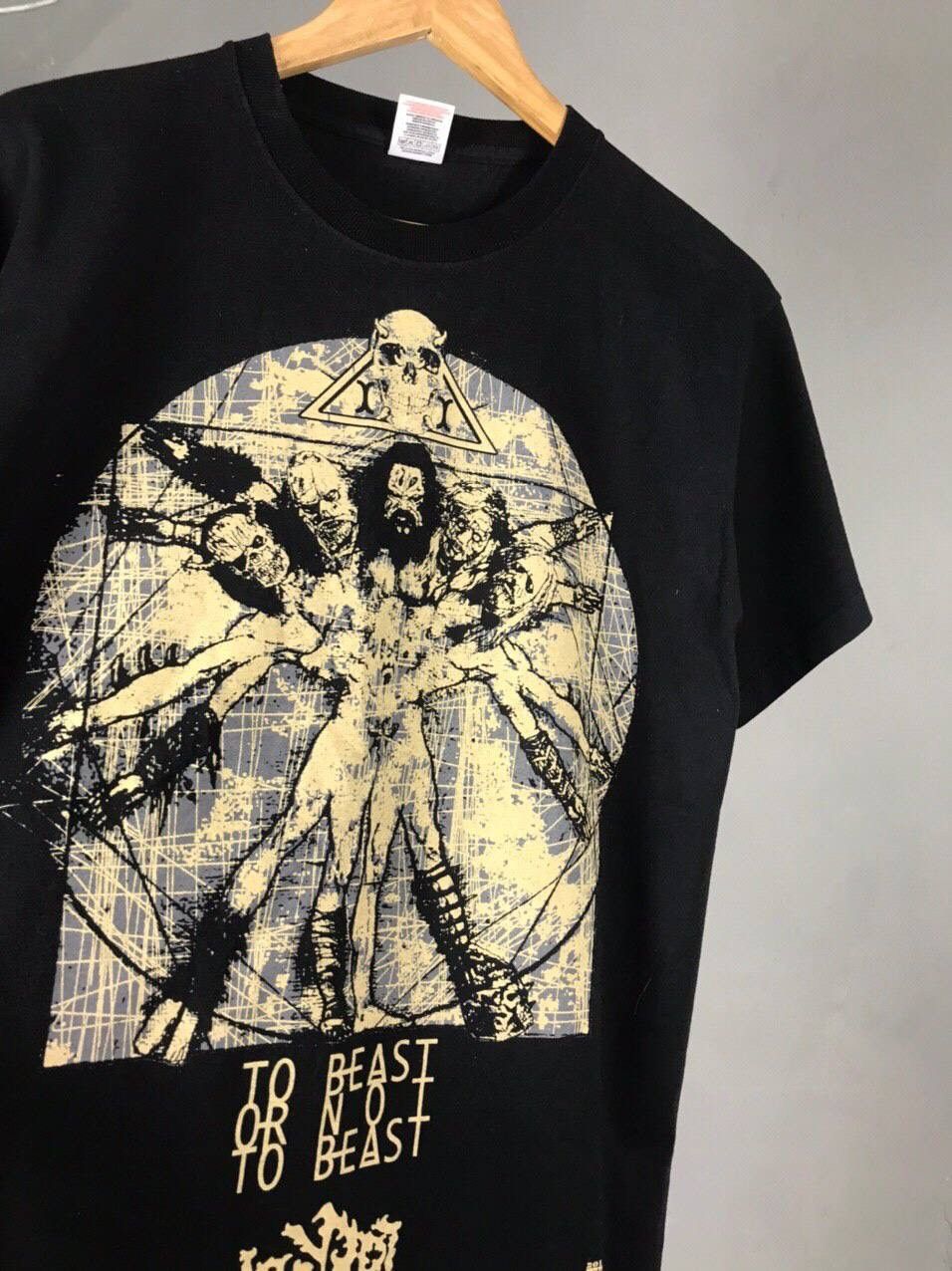 Vintage To beast is not to beast Rock Metal black tee Size US M / EU 48-50 / 2 - 3 Thumbnail