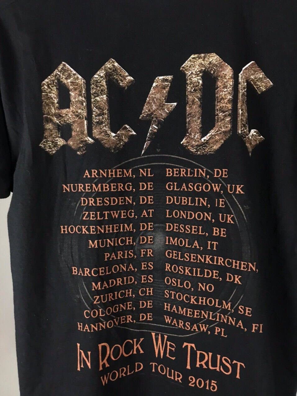 AC/DC AC/DC 2015 vintage rock band tour tee Size US M / EU 48-50 / 2 - 5 Thumbnail