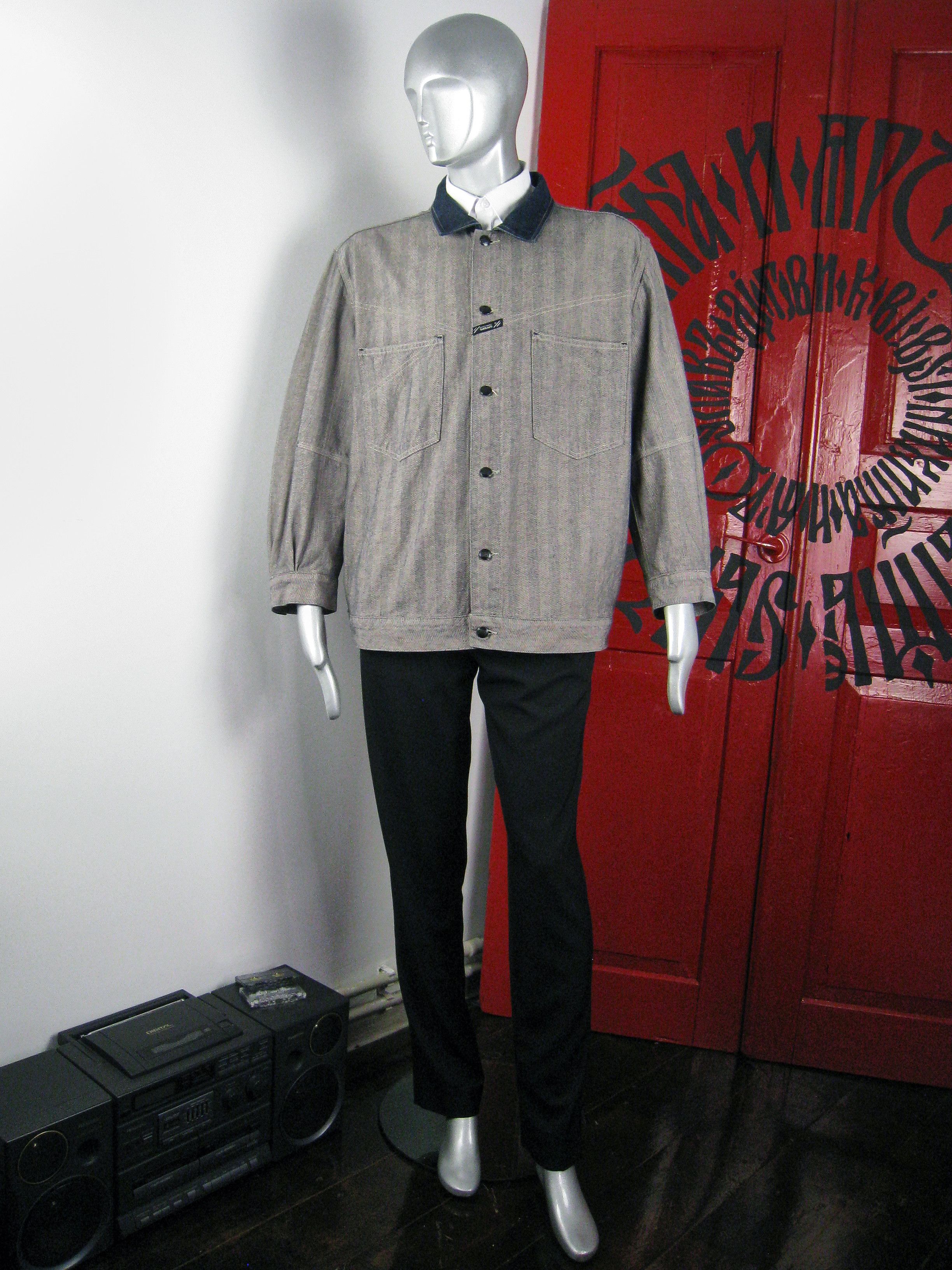 Marithe + Francois Girbaud Marithe Francois Girbaud 90s men's vintage grey denim jacket Size US L / EU 52-54 / 3 - 7 Thumbnail