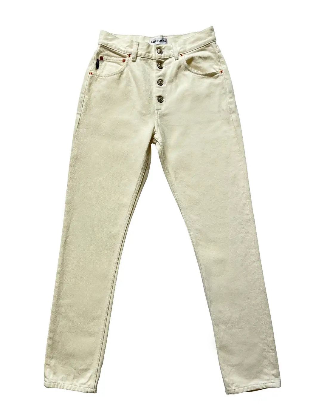 image of 2018 Balenciaga By Demna White Jeans Denim, Women's (Size 26)