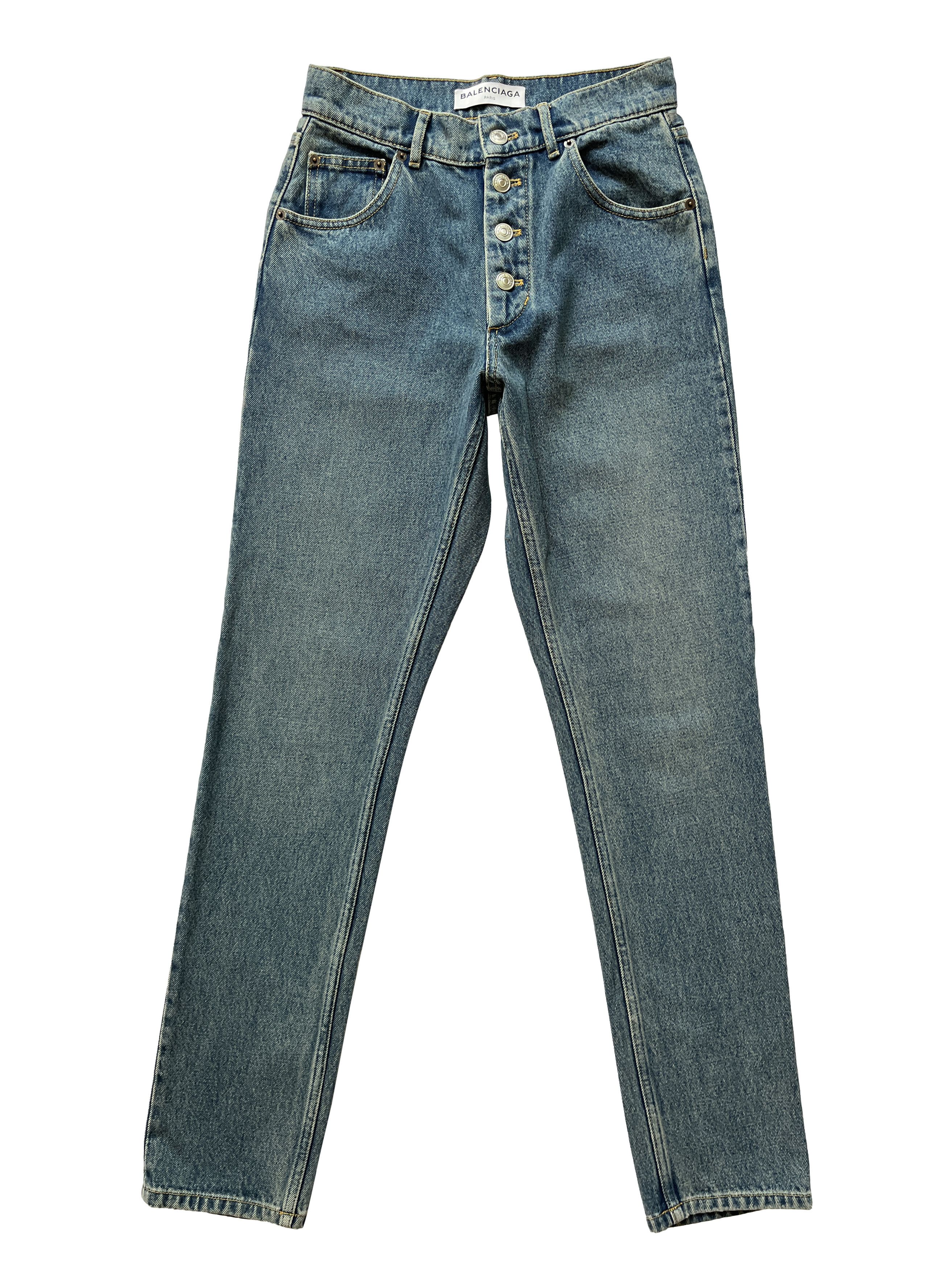 image of 2017 Balenciaga By Demna Blue Sample Jeans, Women's (Size 26)