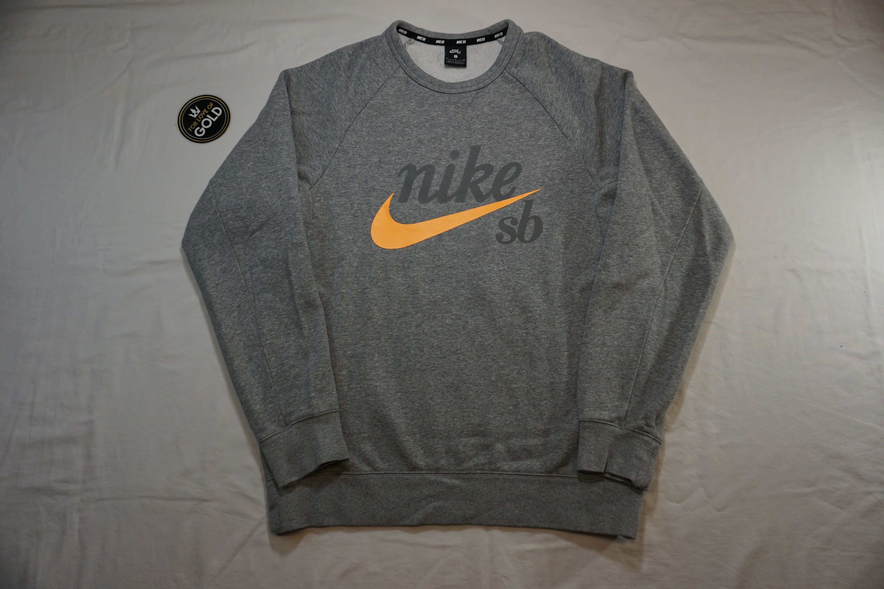 Nike Nike SB crewneck sweater / grey / orange Size US S / EU 44-46 / 1 - 2 Thumbnail