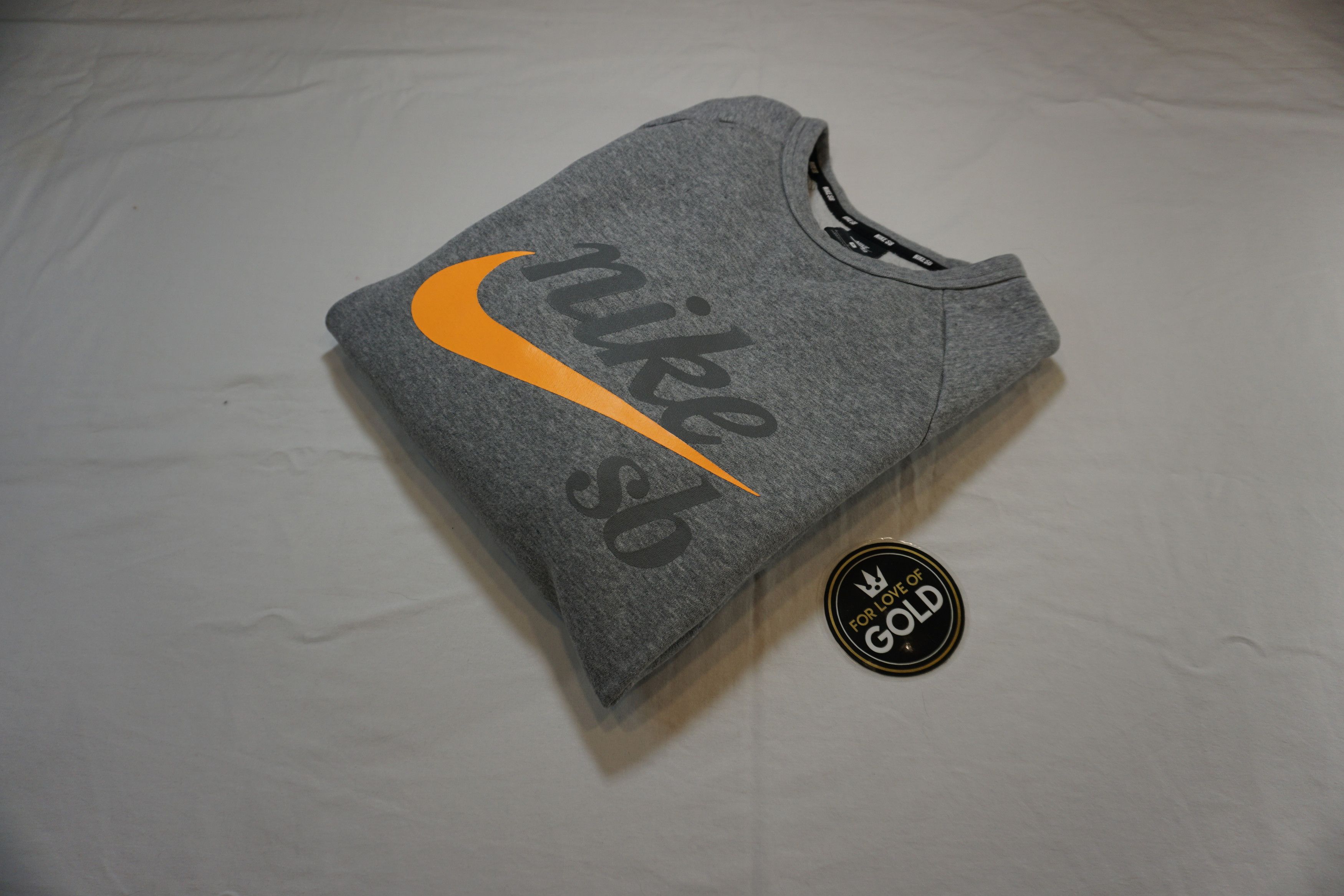 Nike Nike SB crewneck sweater / grey / orange Size US S / EU 44-46 / 1 - 1 Thumbnail