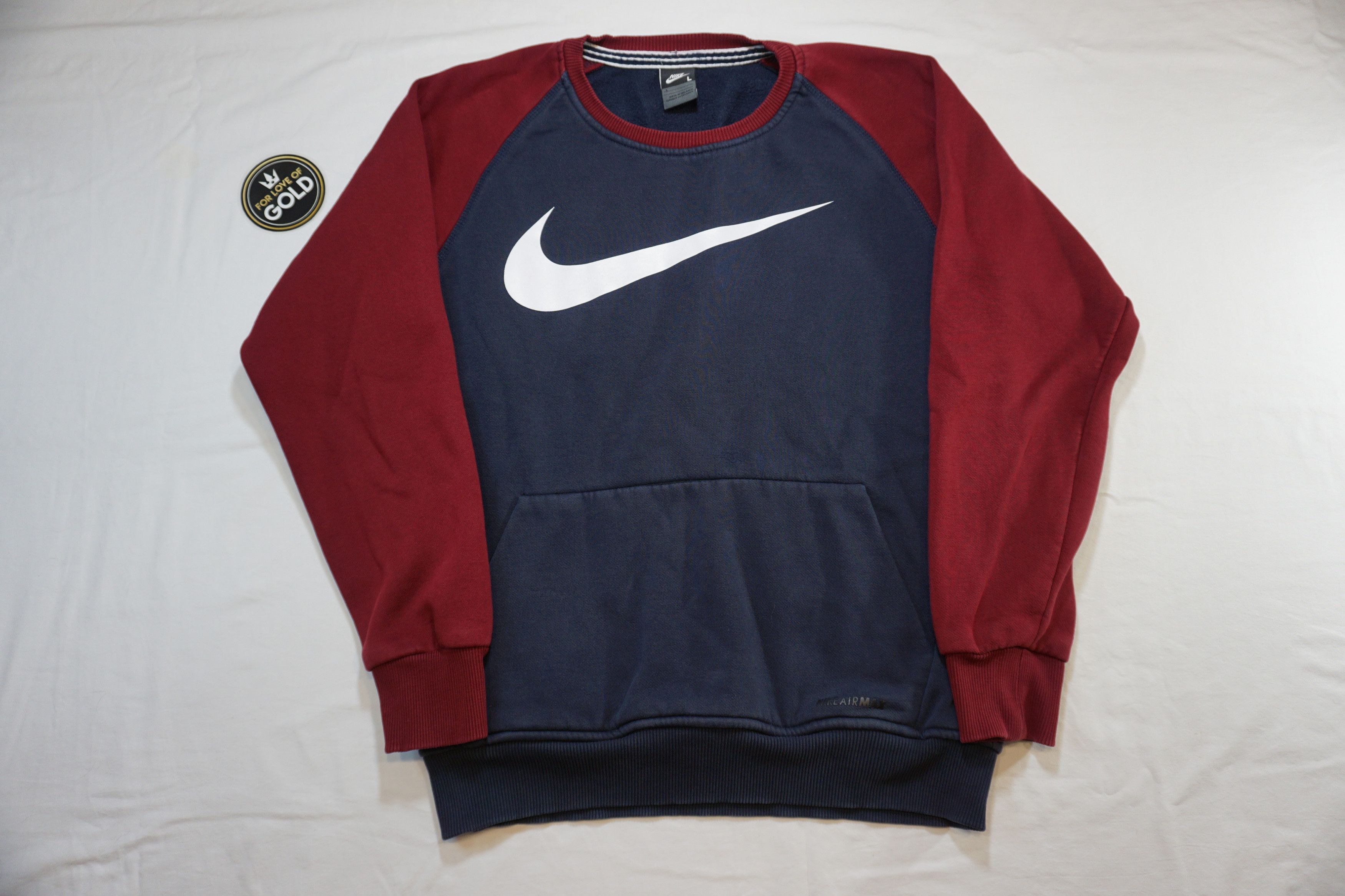 Nike Air Max crewneck sweater blue maroon white