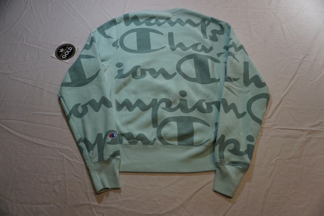 Champion Champion reverse weave crewneck sweater teal blue big logo Size US S / EU 44-46 / 1 - 4 Thumbnail