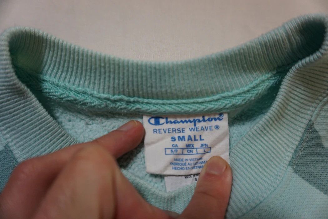Champion Champion reverse weave crewneck sweater teal blue big logo Size US S / EU 44-46 / 1 - 3 Thumbnail