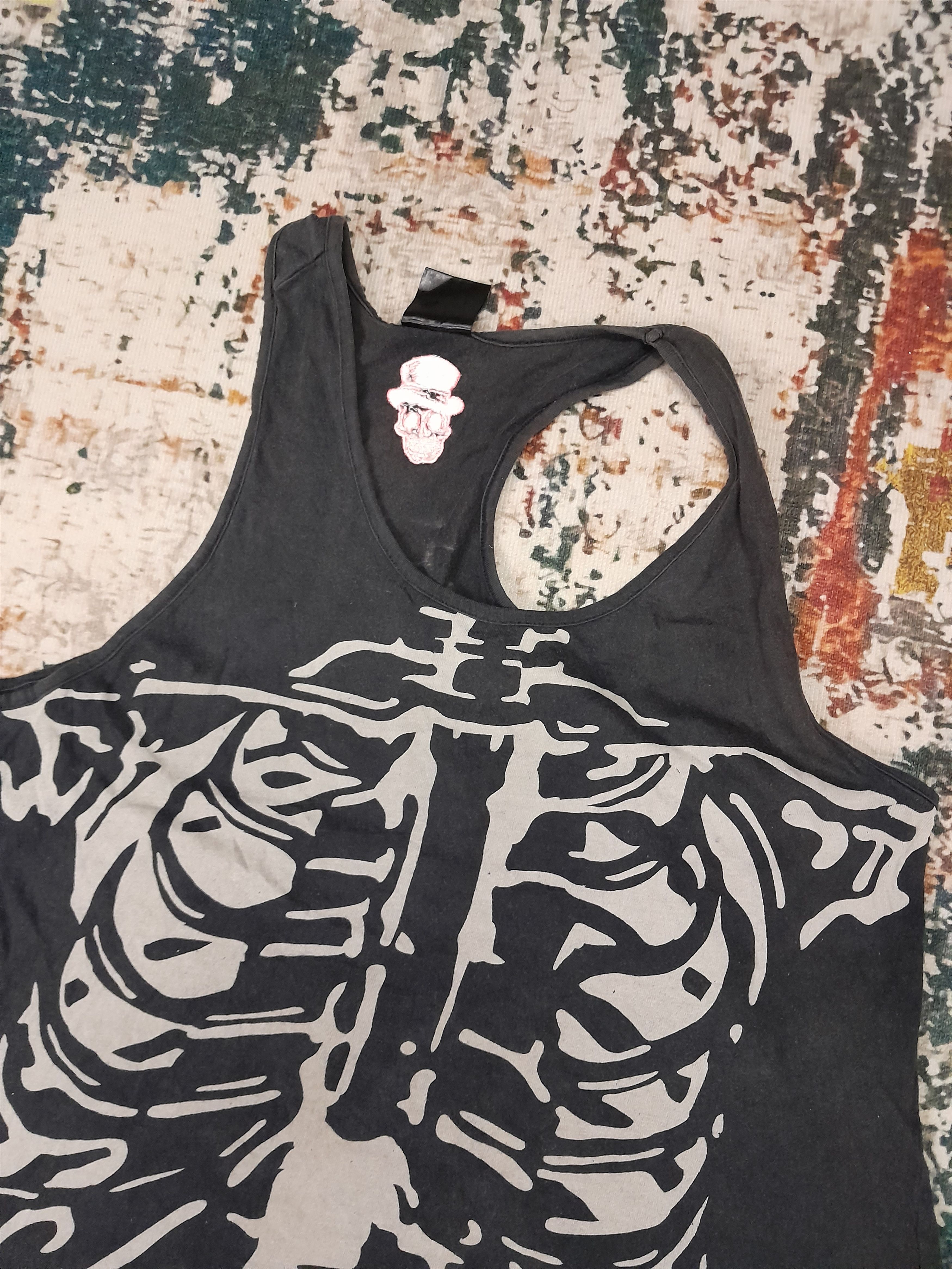 Japanese Brand Skateboard Sleeveless Skeleton Embroidered Logo Size US M / EU 48-50 / 2 - 2 Thumbnail