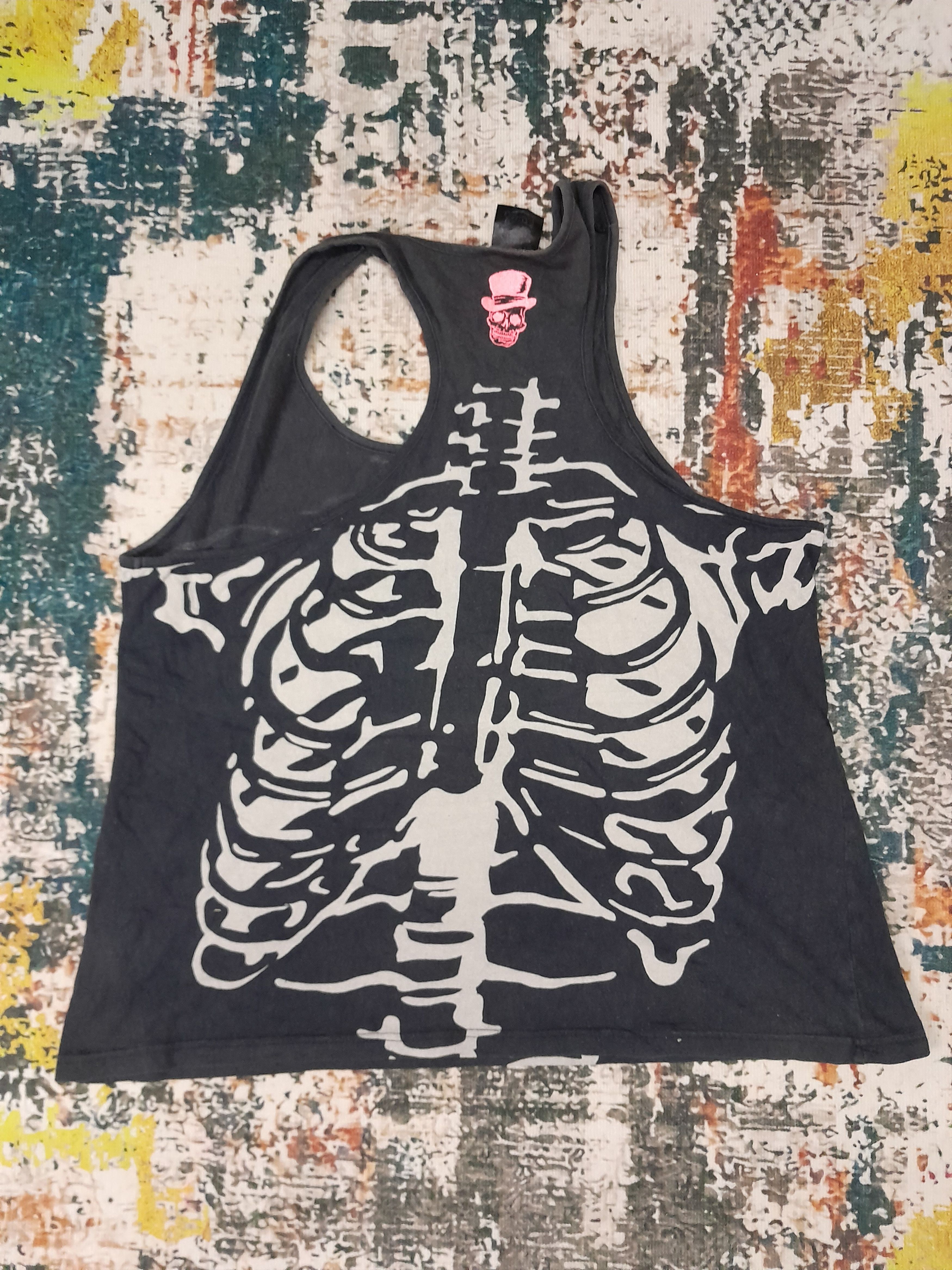 Japanese Brand Skateboard Sleeveless Skeleton Embroidered Logo Size US M / EU 48-50 / 2 - 4 Thumbnail