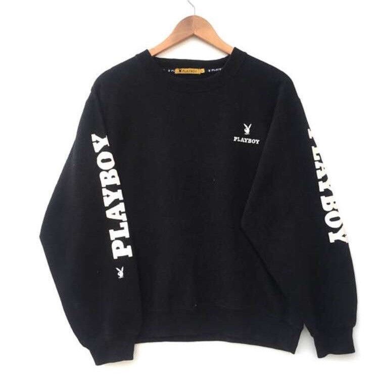Playboy Original Black Playboy Embroidery Pullover Crewneck Size US M / EU 48-50 / 2 - 2 Thumbnail