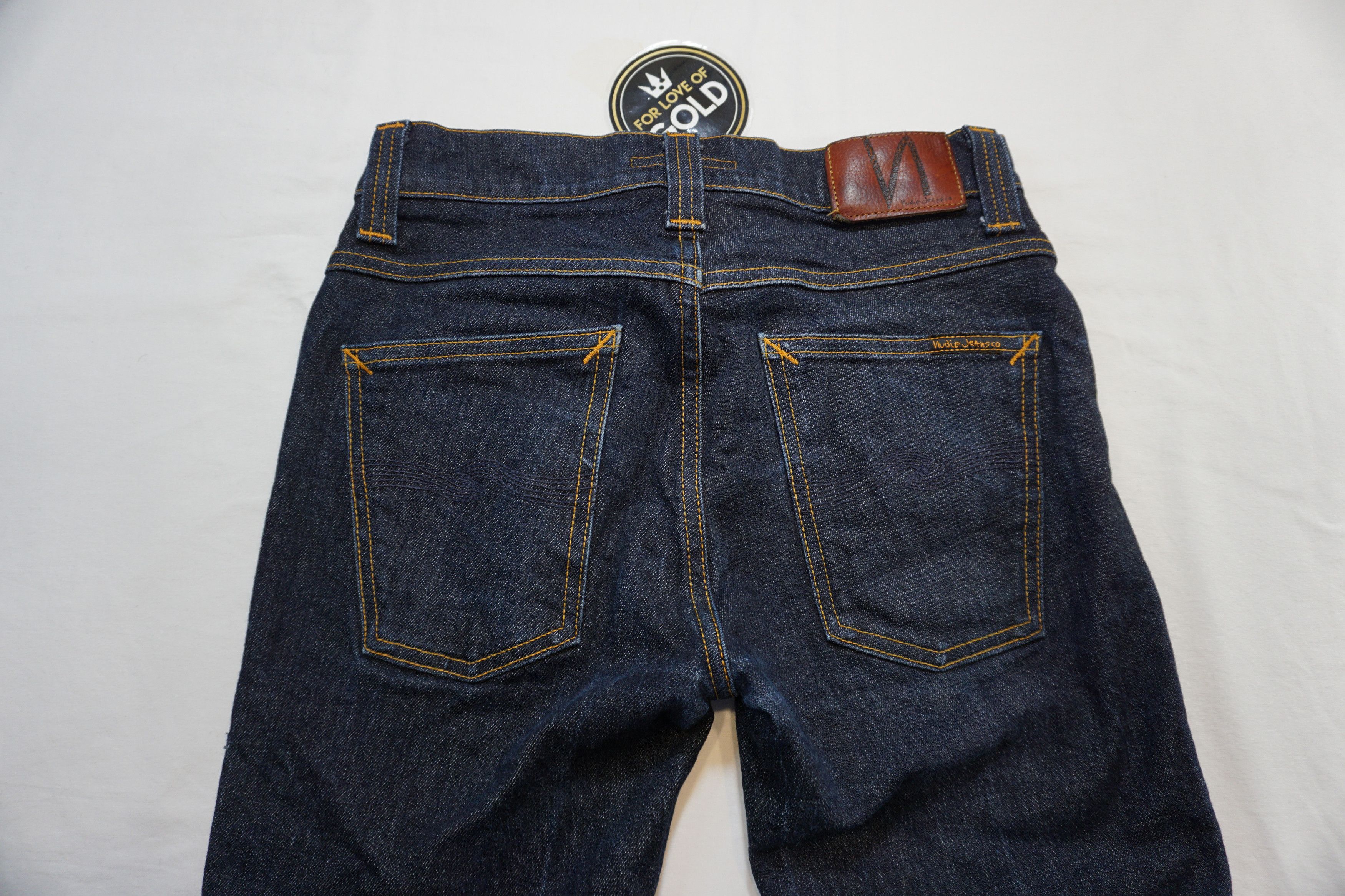 Designer Nudie Jeans Grim Tim blue denim jeans / pants Size US 30 / EU 46 - 3 Thumbnail