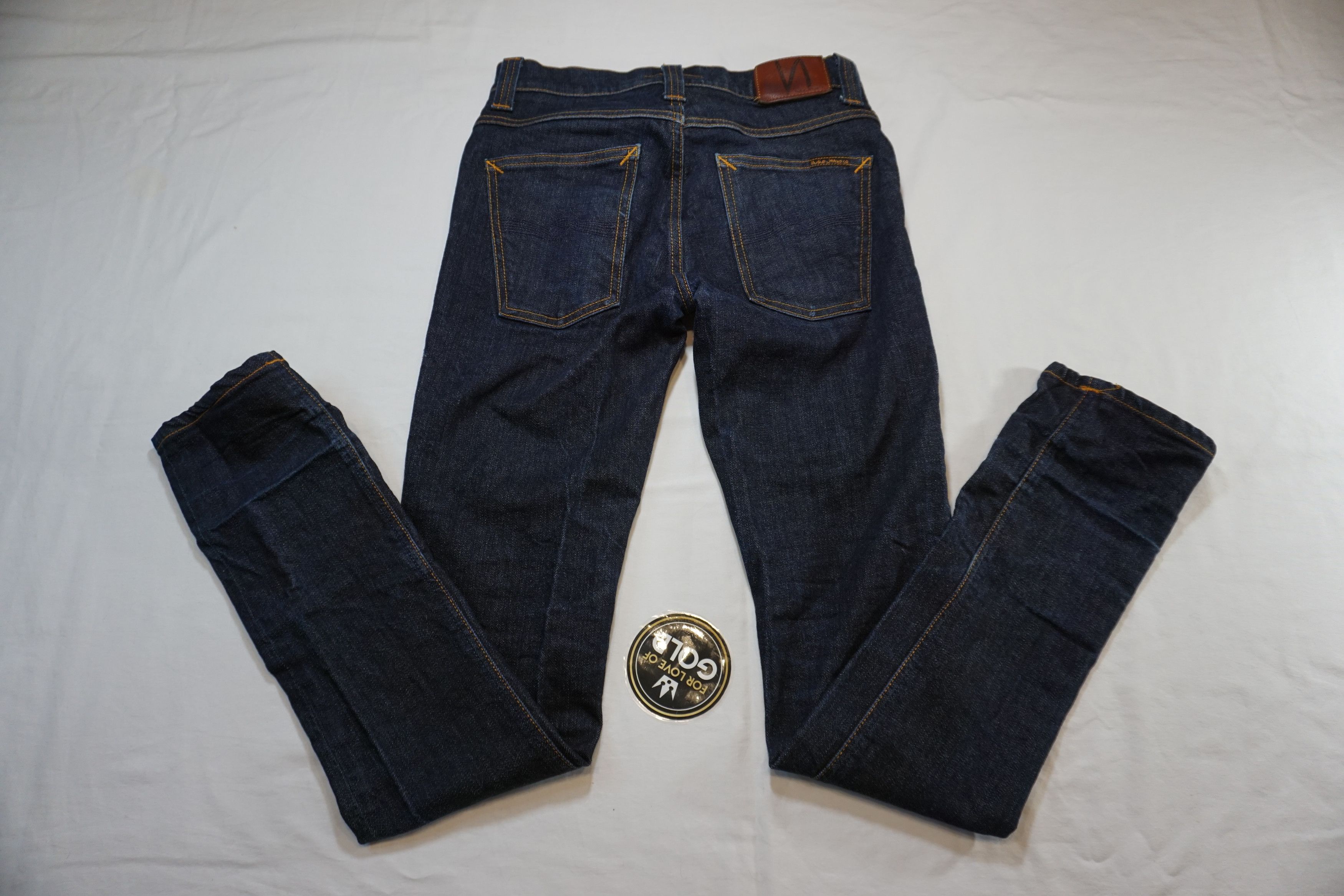 Designer Nudie Jeans Grim Tim blue denim jeans / pants Size US 30 / EU 46 - 2 Thumbnail