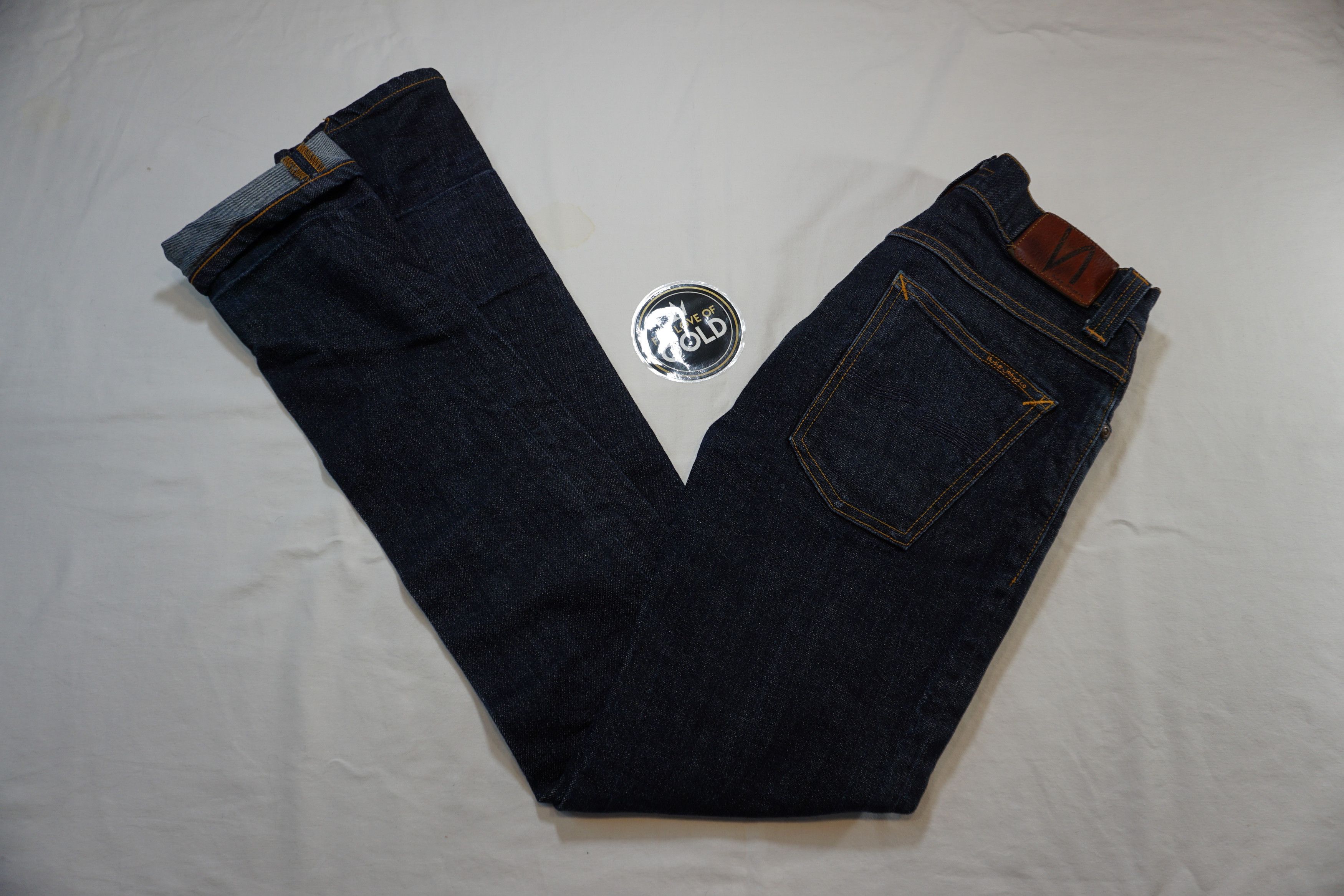 Designer Nudie Jeans Grim Tim blue denim jeans / pants Size US 30 / EU 46 - 1 Thumbnail