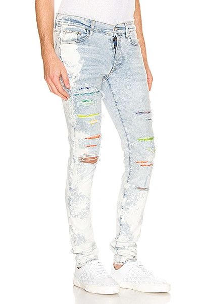 Amiri Amiri Blue Bleached Crystal Gradient Jeans Size US 36 / EU 52 - 11 Thumbnail