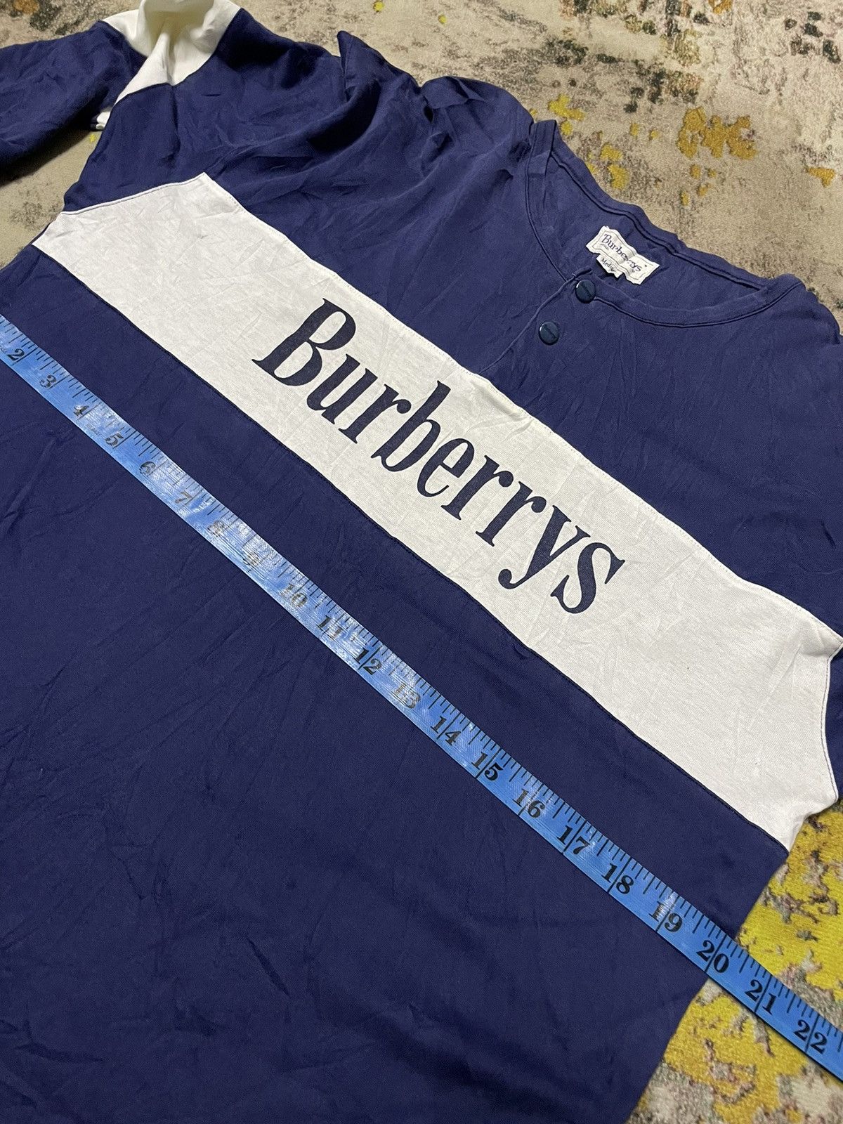 Burberry × Designer × Vintage RARE Vintage Burberry Spell Out Logo Japan Long Sleeve Size US M / EU 48-50 / 2 - 11 Thumbnail