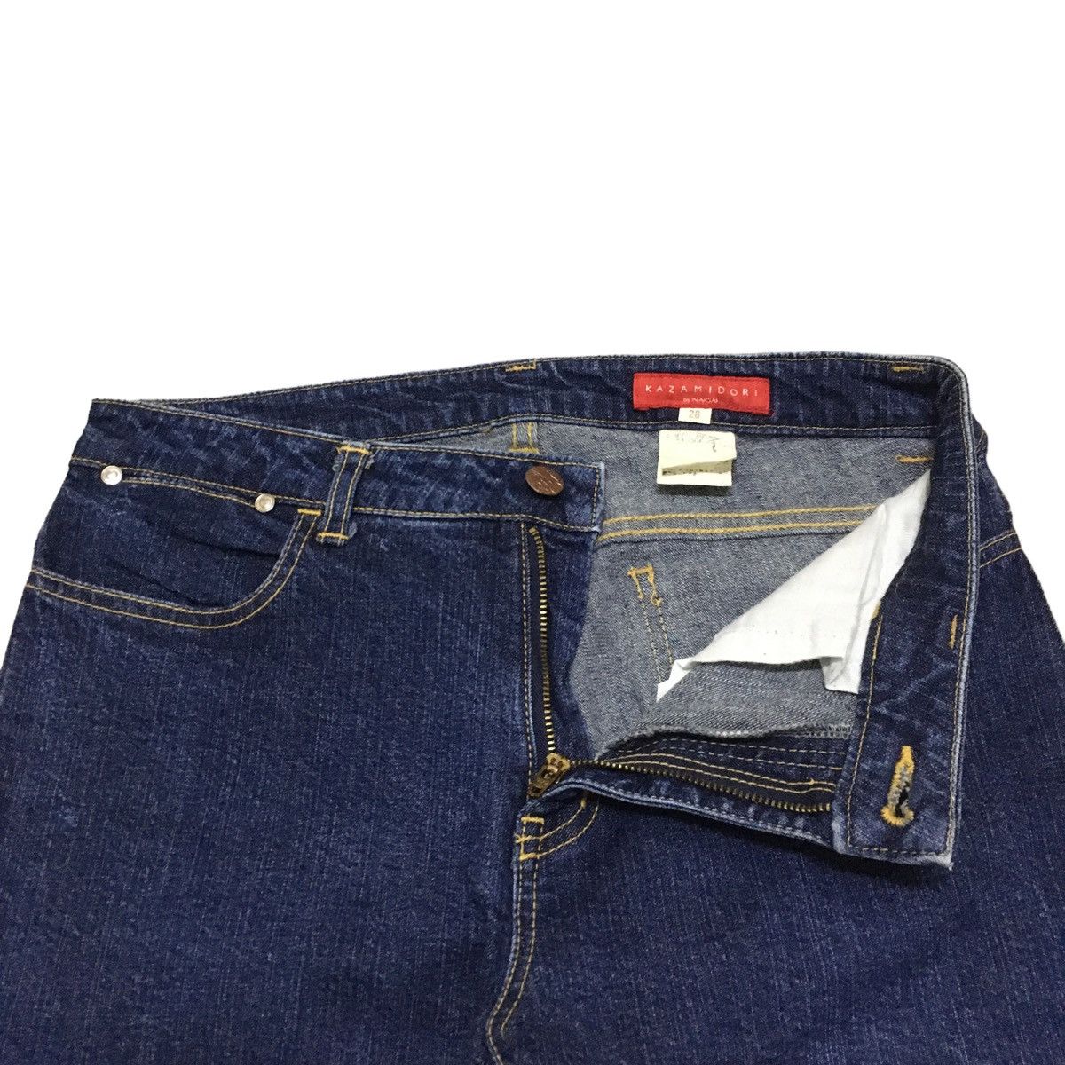 If Six Was Nine Rare Vintage Japanese Brand Kazamidori Flared Jeans 1990s Size US 28 / EU 44 - 6 Thumbnail