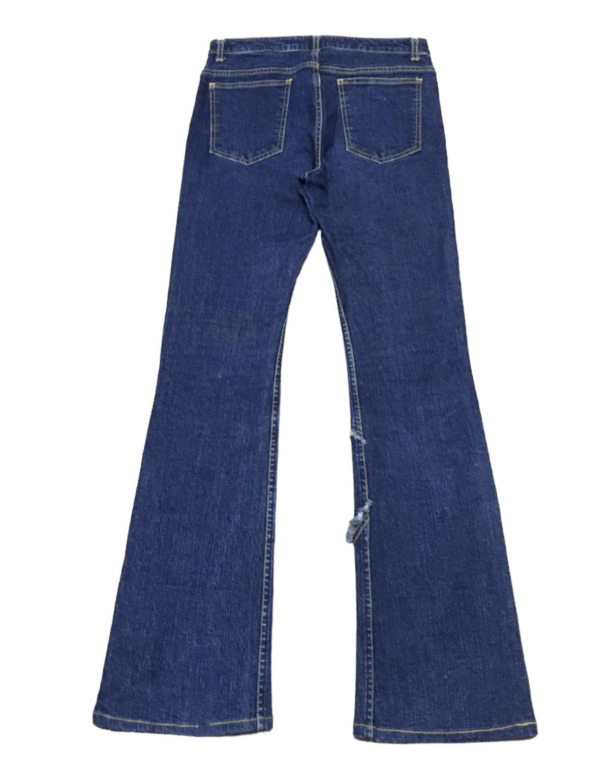 If Six Was Nine Rare Vintage Japanese Brand Kazamidori Flared Jeans 1990s Size US 28 / EU 44 - 2 Thumbnail