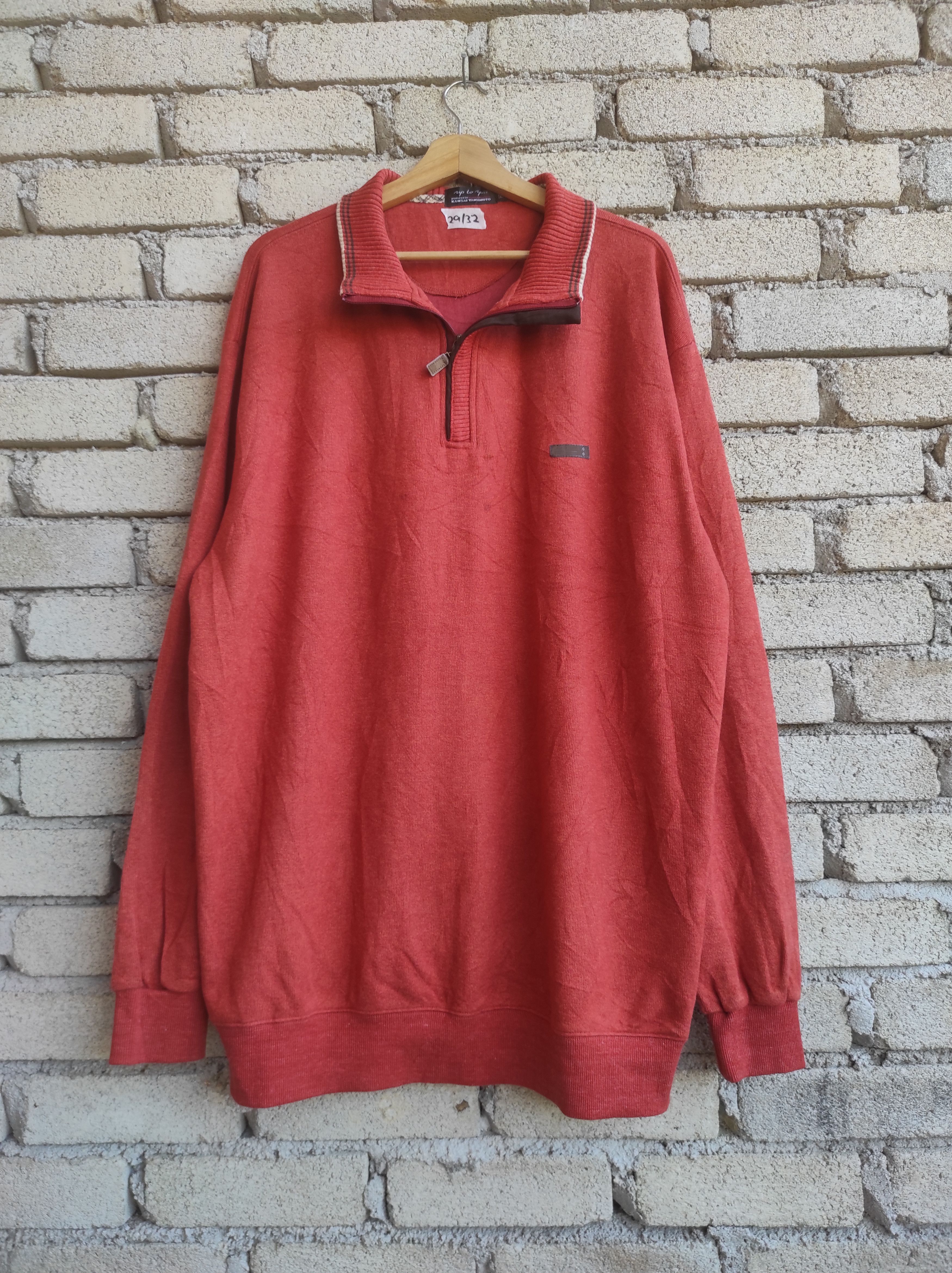 kansai yamamoto up to you half zipper sweatshirt oversized