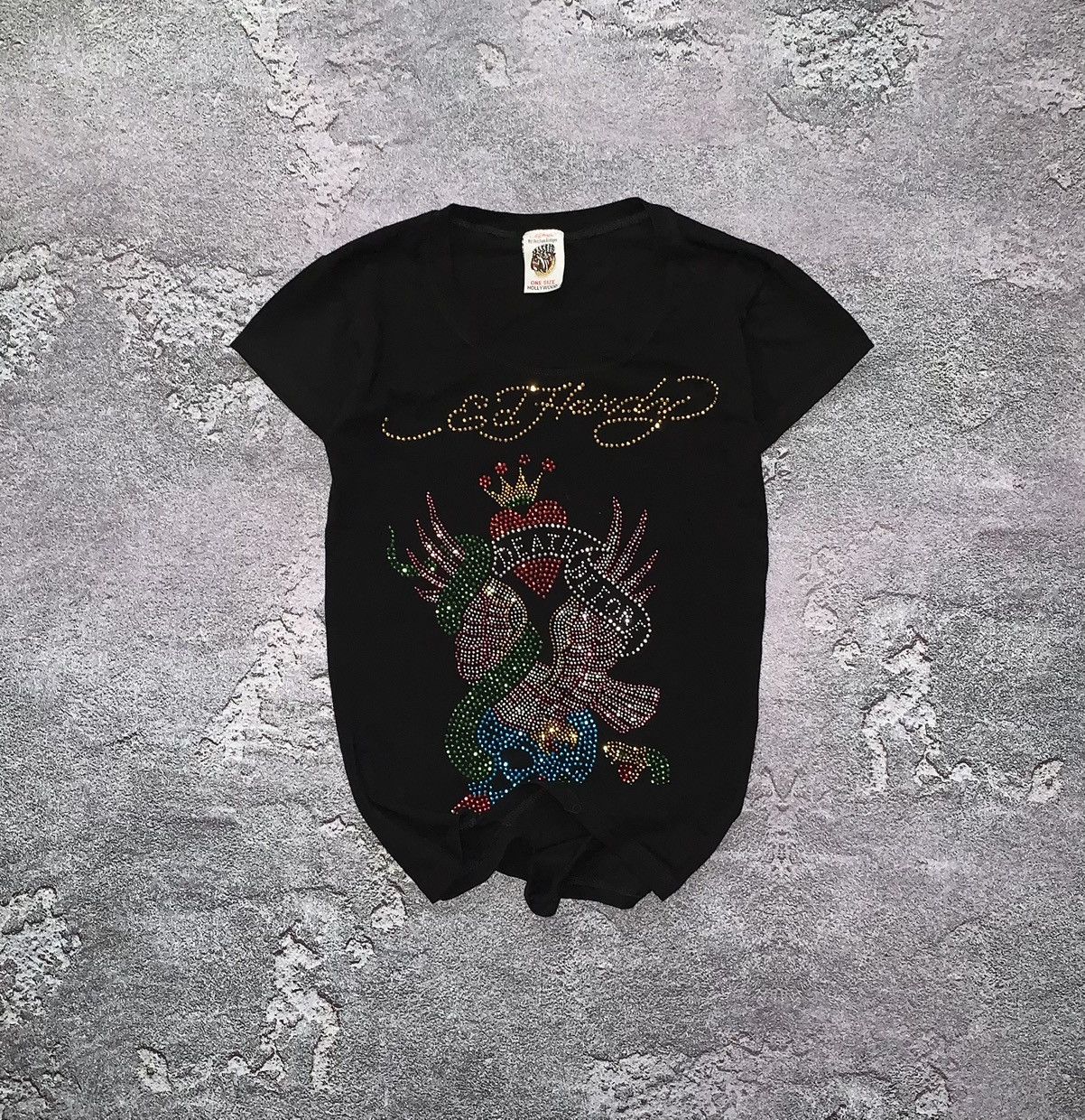 Christian Audigier × Ed Hardy × Japanese Brand Vintage Ed hardy by Christian audigier women’s tee T-shirt Size S / US 4 / IT 40 - 1 Thumbnail
