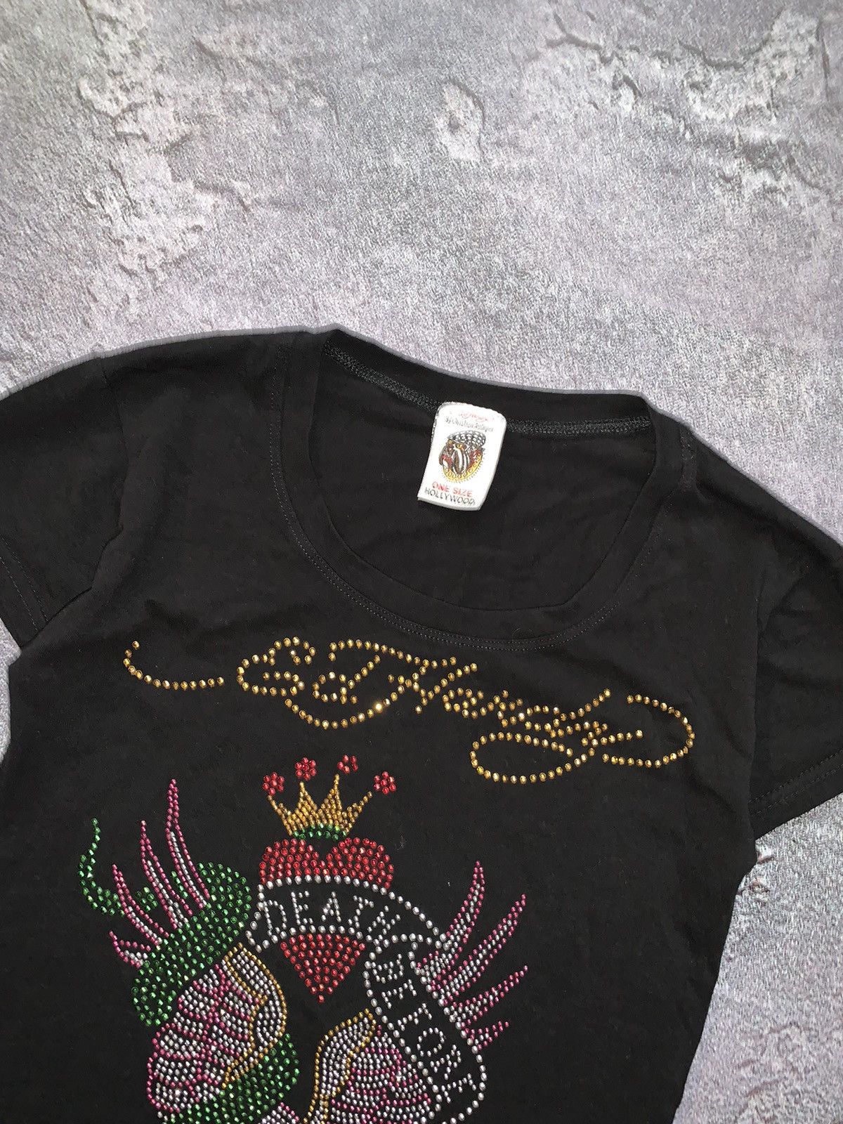 Christian Audigier × Ed Hardy × Japanese Brand Vintage Ed hardy by Christian audigier women’s tee T-shirt Size S / US 4 / IT 40 - 4 Thumbnail