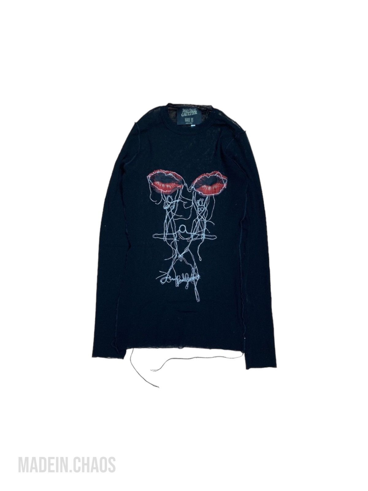 Jean Paul Gaultier SS02 Jean Paul Gaultier eye patchwork top