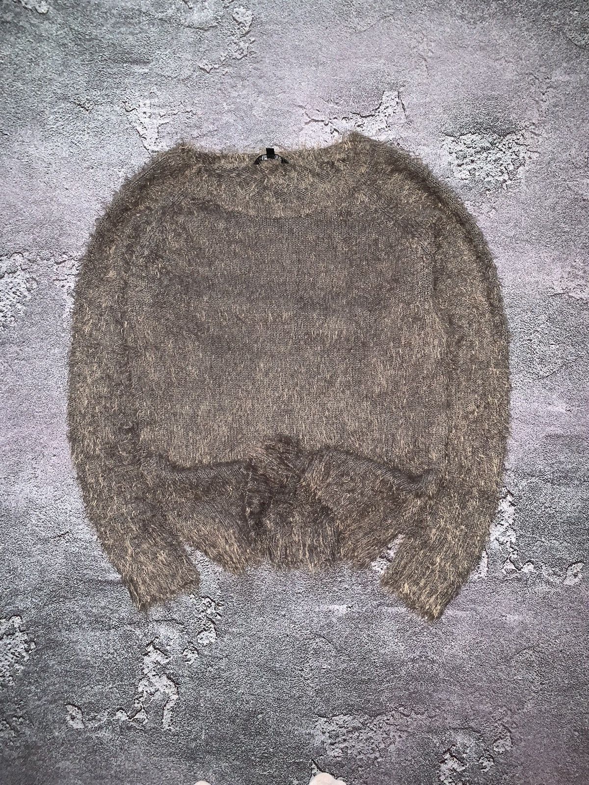Japanese Brand Japanese mohair teddy fuzzy sweater fluffy shag shaggy hairy Size S / US 4 / IT 40 - 2 Thumbnail