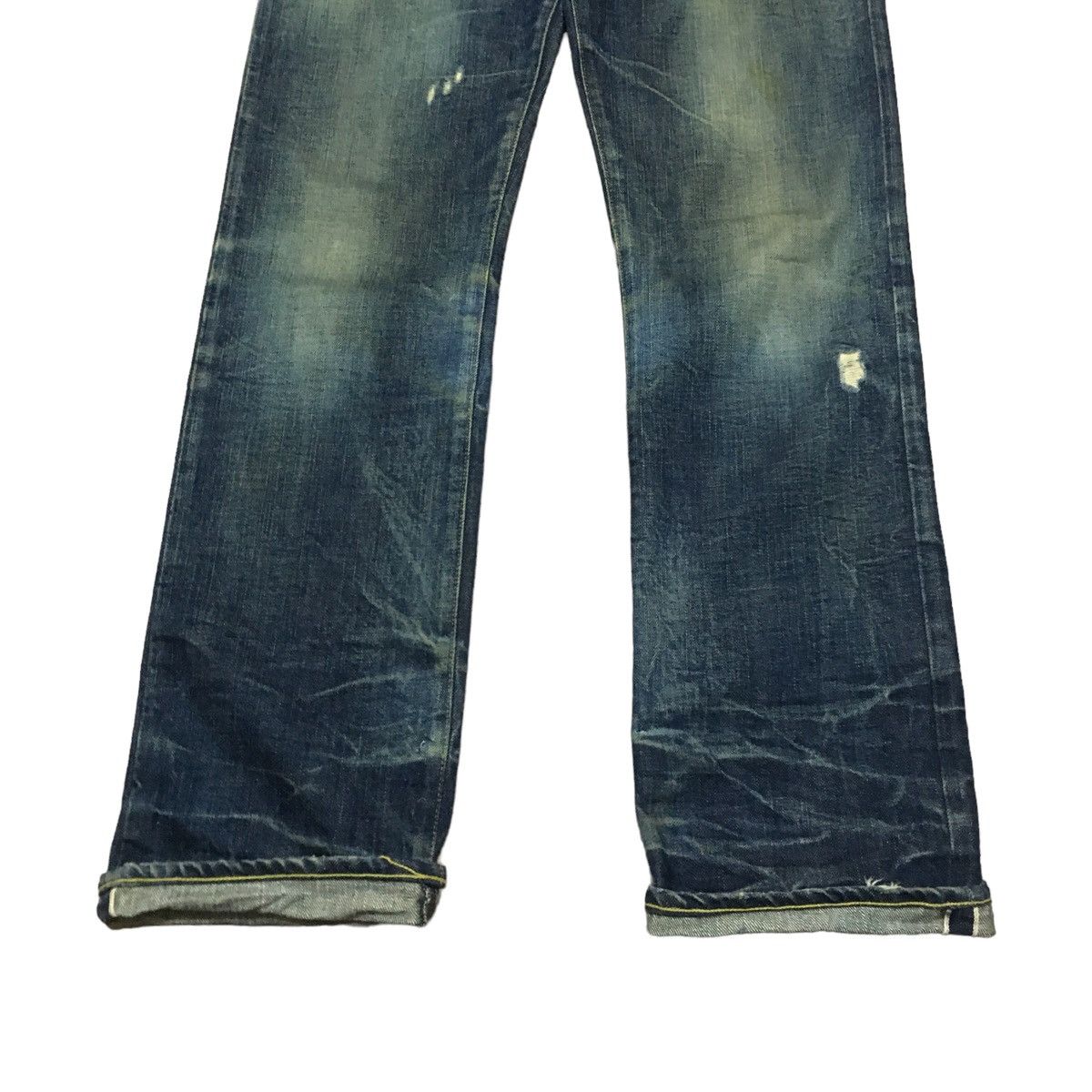 Armani × Vintage Rare Design Vintage Armani Distressed Selvedge Jeans 2000s Size US 31 - 4 Thumbnail