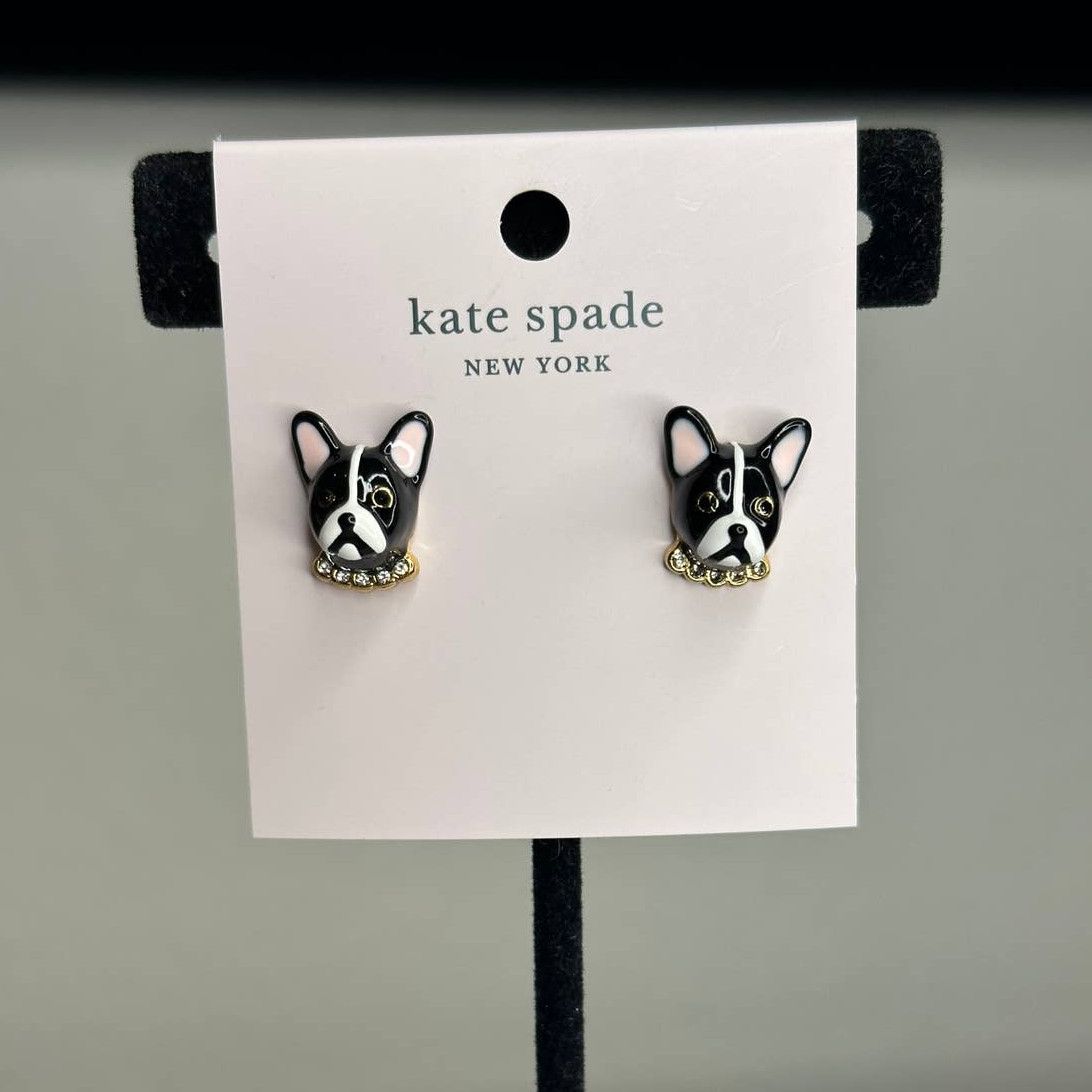 Kate Spade kate spade French Bulldog Mini stud earrings and Necklace Grailed