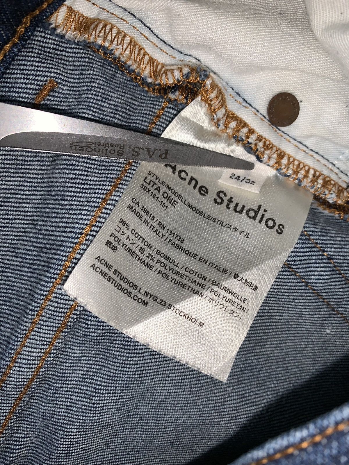 Acne Studios × Vintage Acne studios 24/32 lira one flared denim pants jeans chinos Size 24" / US 00 / IT 34 - 22 Thumbnail