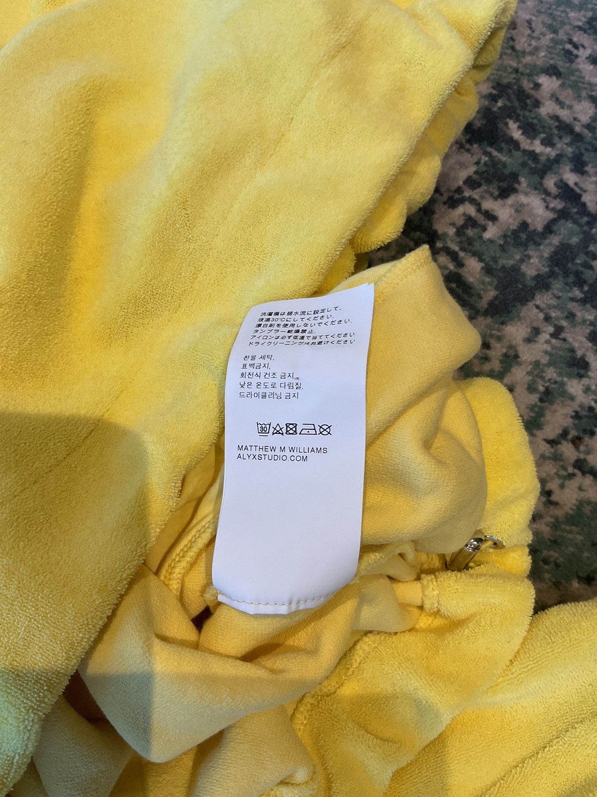 1017 alyx 9sm SS22 towelling hoodie