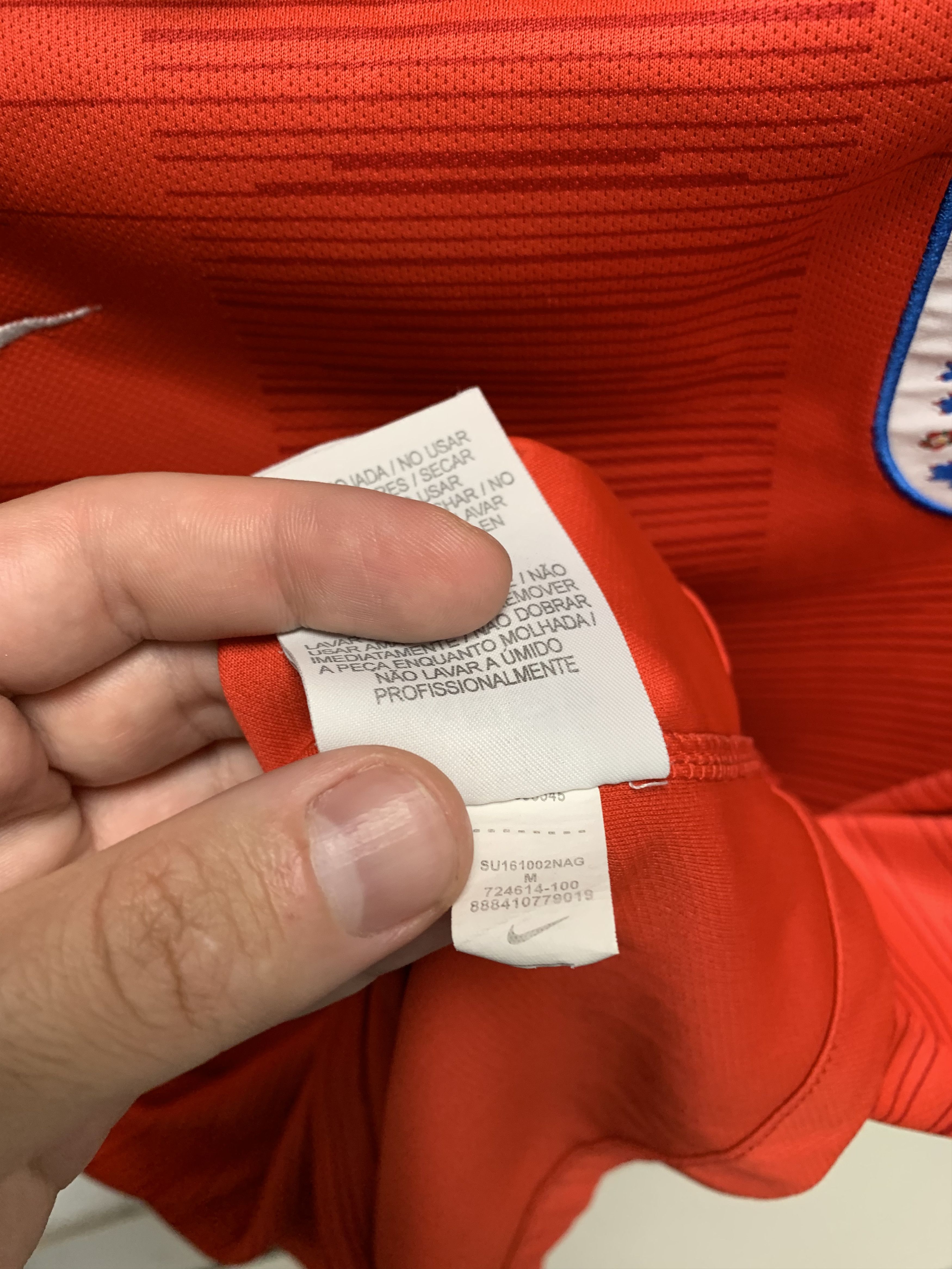 Nike England Nike soccer jersey M size red 2019 Size US M / EU 48-50 / 2 - 6 Thumbnail