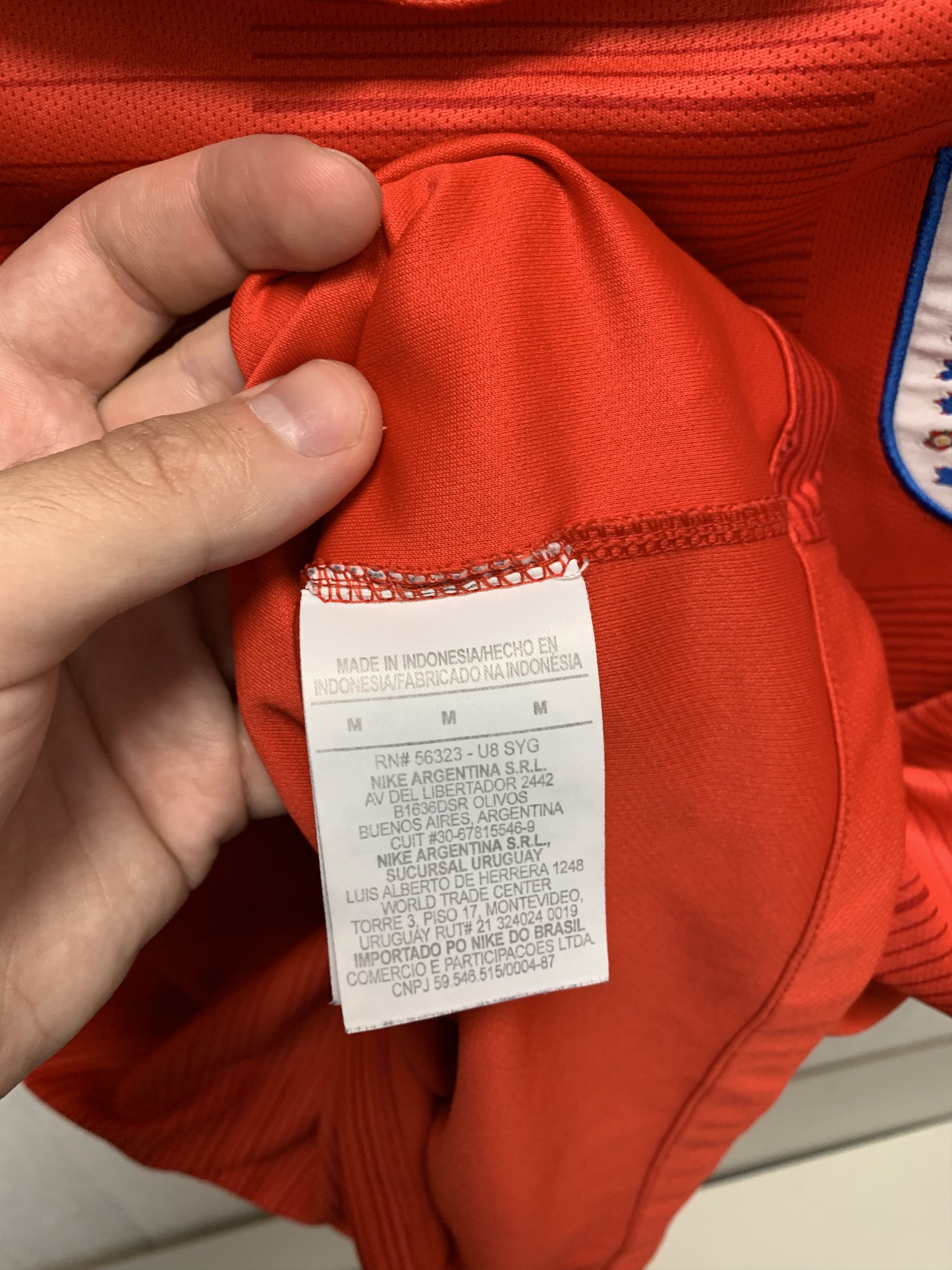Nike England Nike soccer jersey M size red 2019 Size US M / EU 48-50 / 2 - 5 Thumbnail