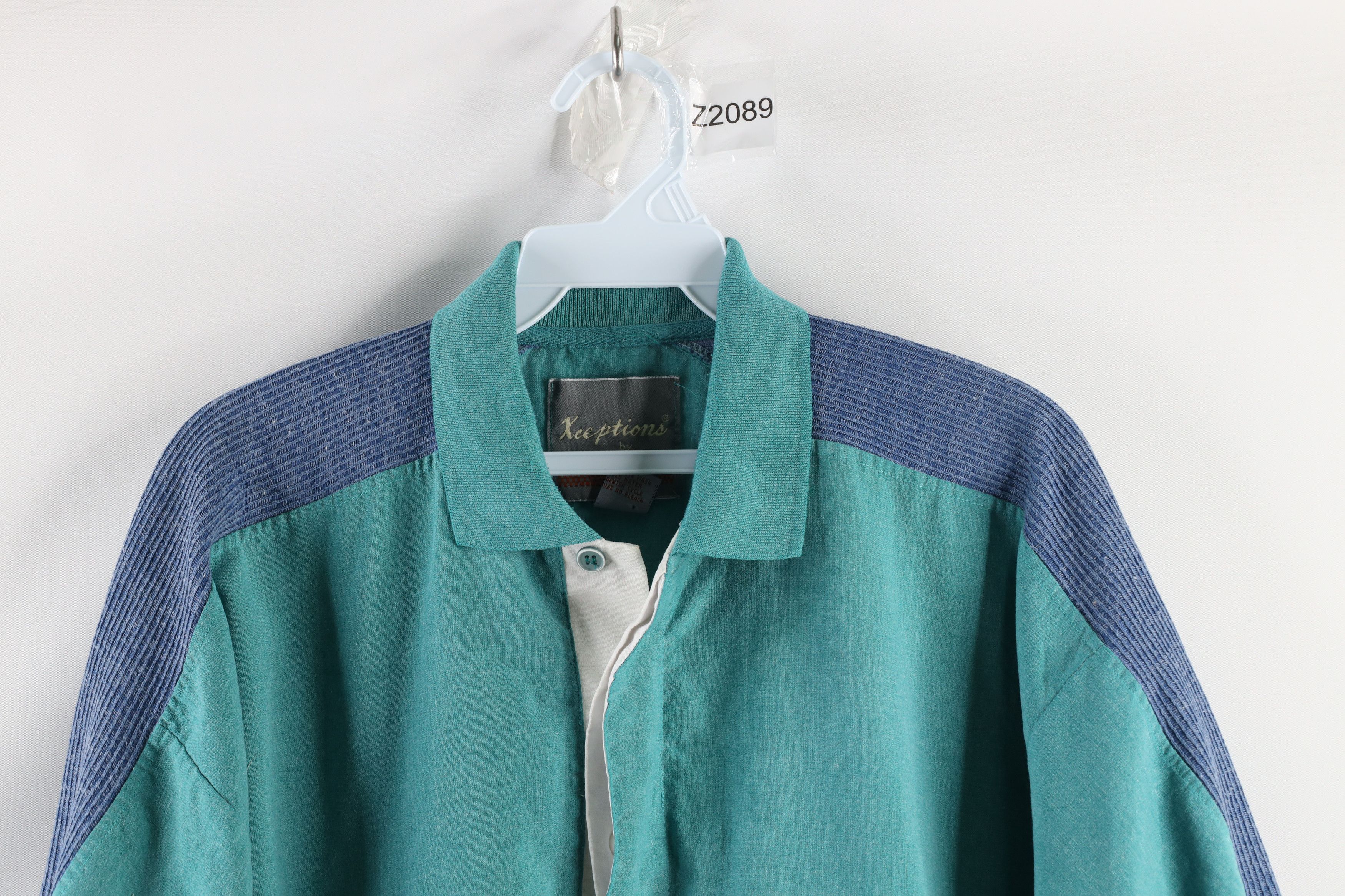 Vintage Vintage 90s Streetwear Block Collared Pullover Polo Shirt Size US M / EU 48-50 / 2 - 2 Thumbnail