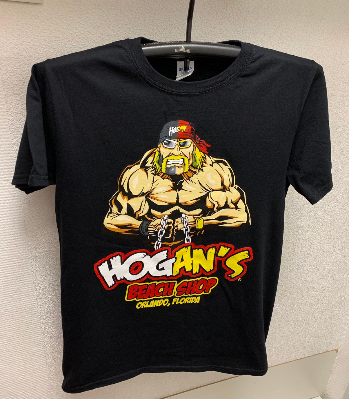 Vintage Hulk Hogan Hogans Shop big logo black t-shirt M wwe wwf | Grailed