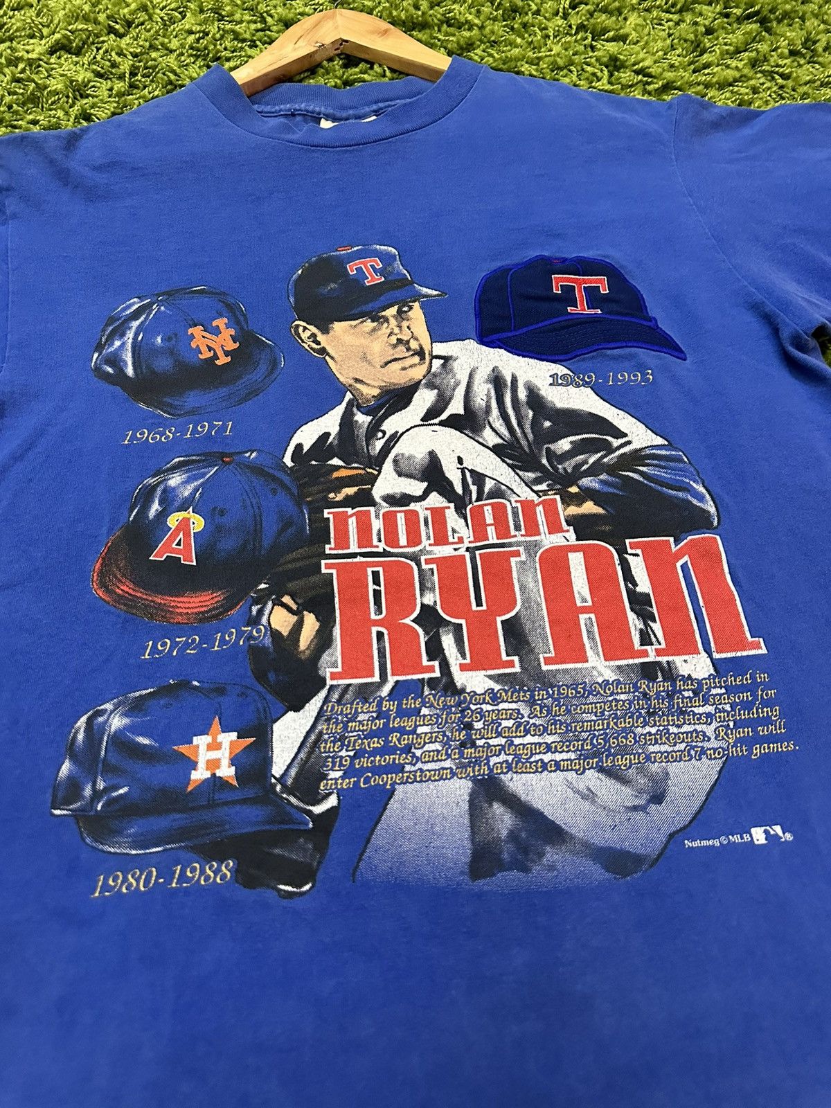 MLB × Vintage 🔥Vintage 1993 Nolan Ryan MLB Tee Texas New York LA Size US M / EU 48-50 / 2 - 2 Thumbnail