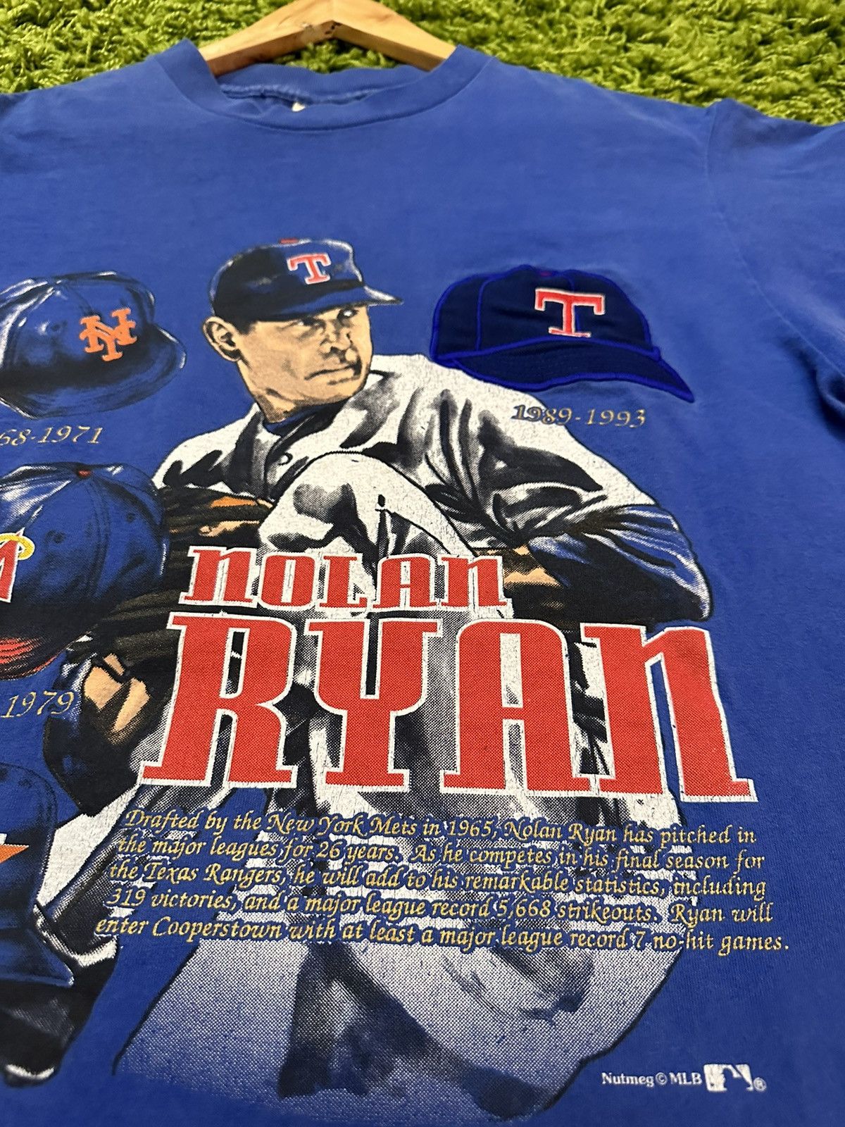 MLB × Vintage 🔥Vintage 1993 Nolan Ryan MLB Tee Texas New York LA Size US M / EU 48-50 / 2 - 3 Thumbnail