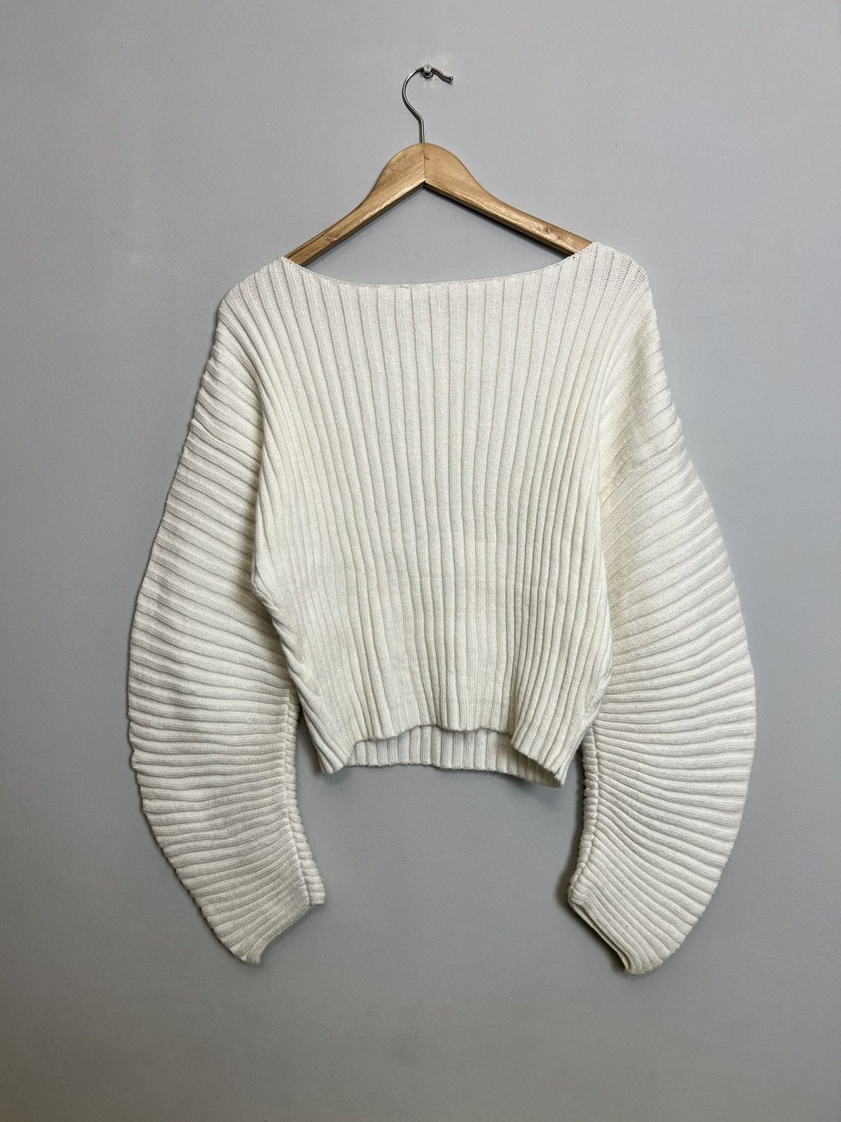 Vintage Vintage Japanese Knit Cropped Sweater Issey Miyake Style Size ONE SIZE - 2 Thumbnail