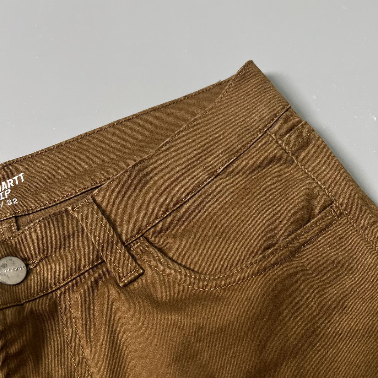 Carhartt × Carhartt Wip Skinny Jeans Carhartt WIP Rebel Pant Brown y2k Size US 31 - 13 Thumbnail