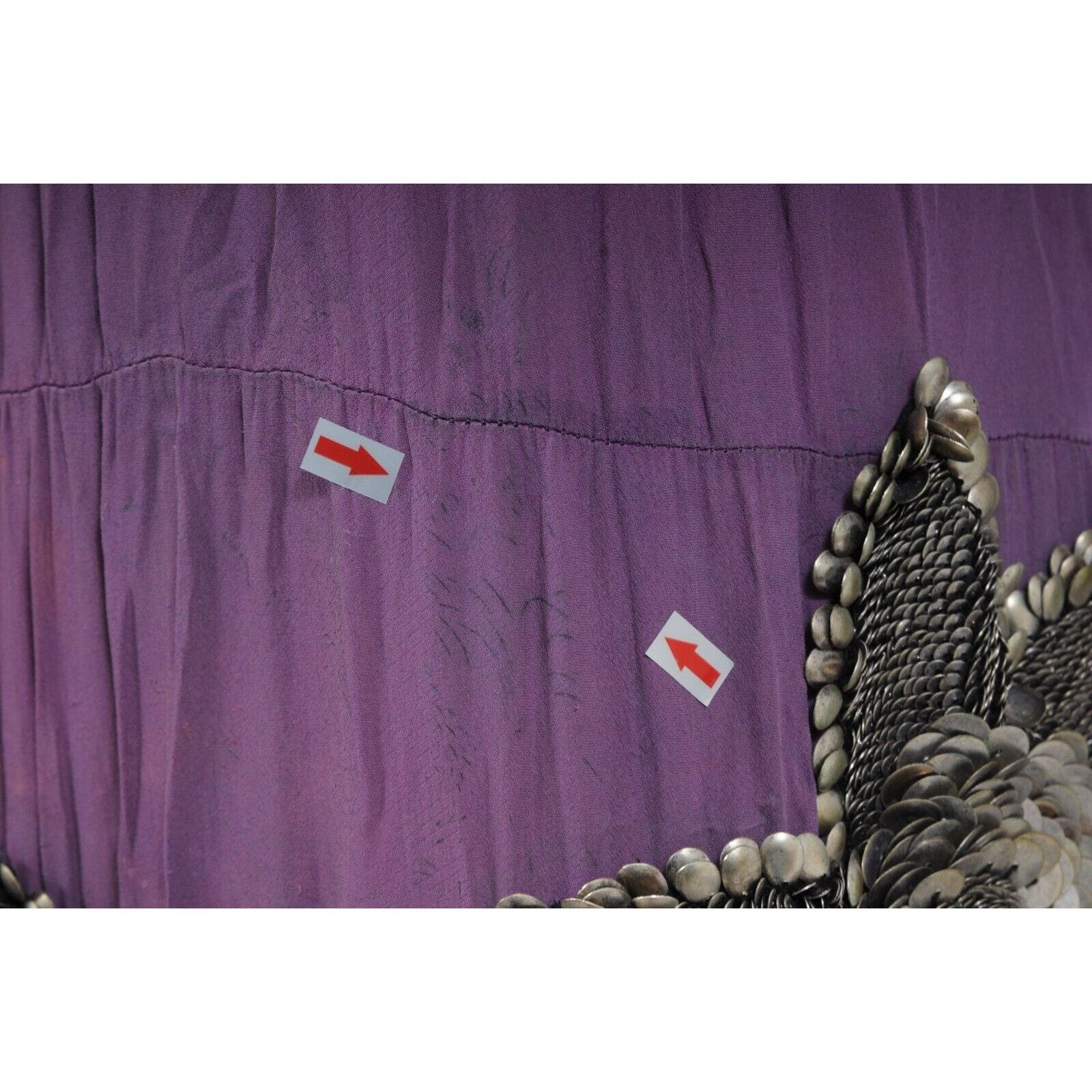 Balmain SS 08 Y2k Purple Tie Dye Silk Sun Maxi Long Dress Size S / US 4 / IT 40 - 18 Thumbnail