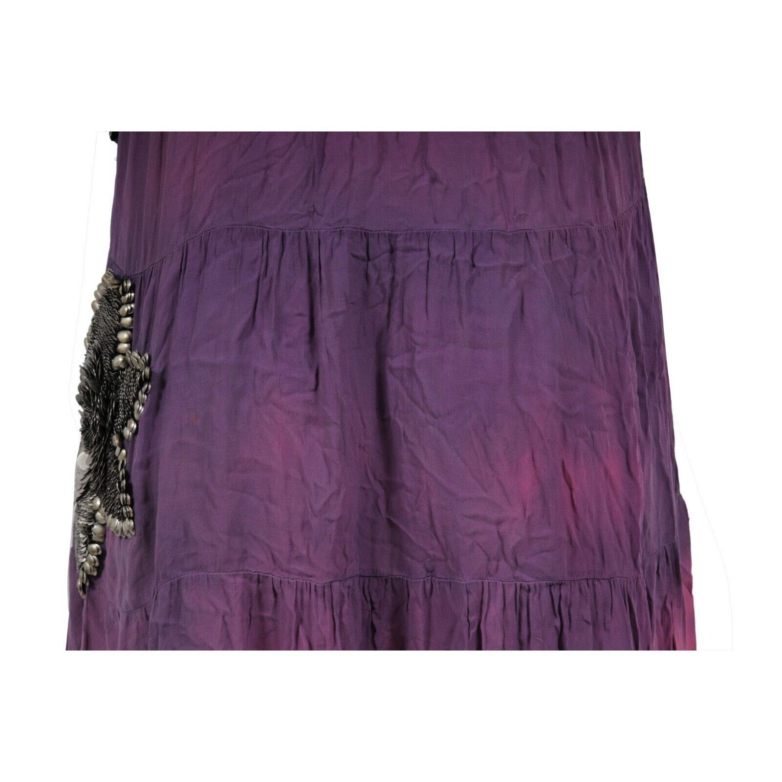 Balmain SS 08 Y2k Purple Tie Dye Silk Sun Maxi Long Dress Size S / US 4 / IT 40 - 13 Thumbnail