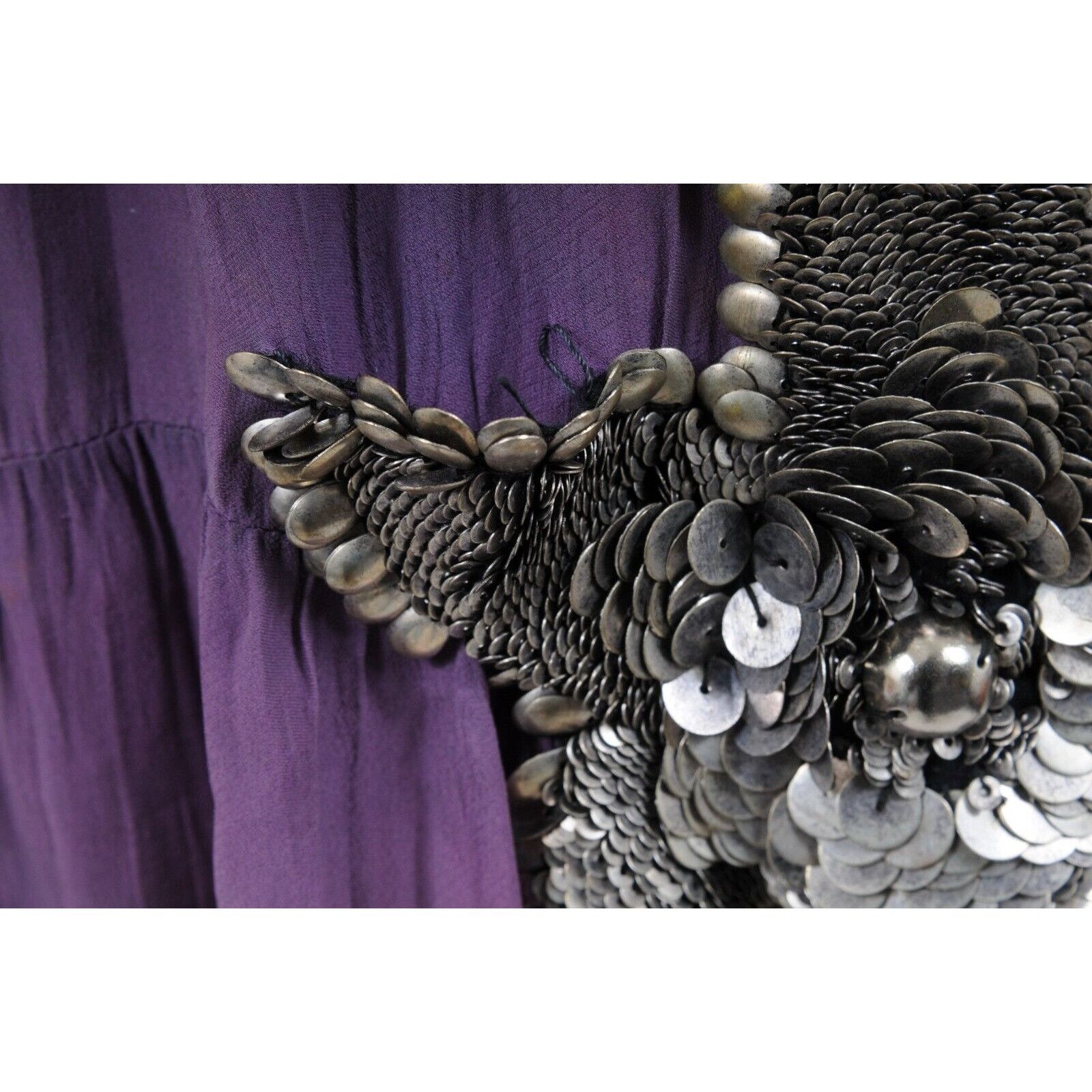 Balmain SS 08 Y2k Purple Tie Dye Silk Sun Maxi Long Dress Size S / US 4 / IT 40 - 5 Thumbnail